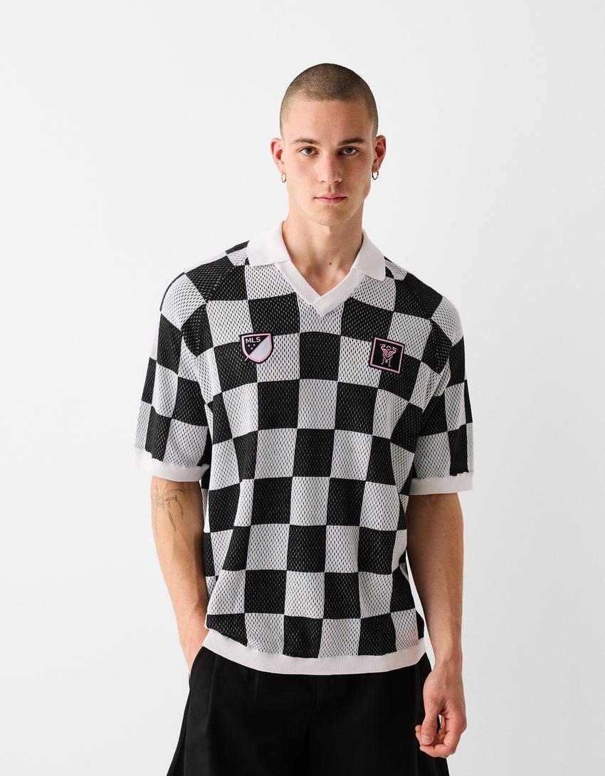 T-shirt polo Inter Miami CF carreaux-Noir-4