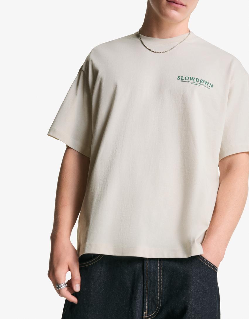 T-shirt manches courtes imprimé-Pierre-2