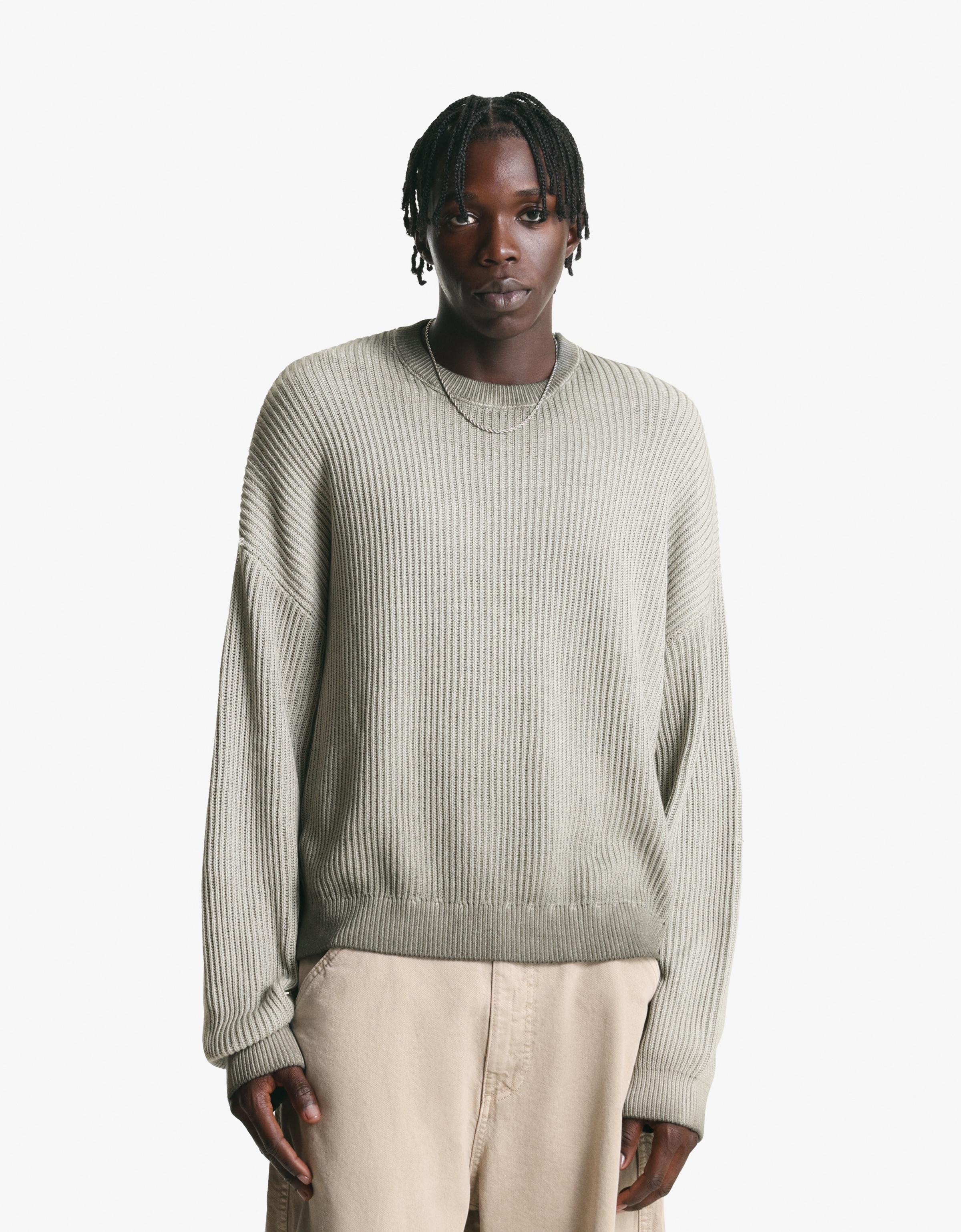 Bershka Boxy-Pullover Herren Xl Grau