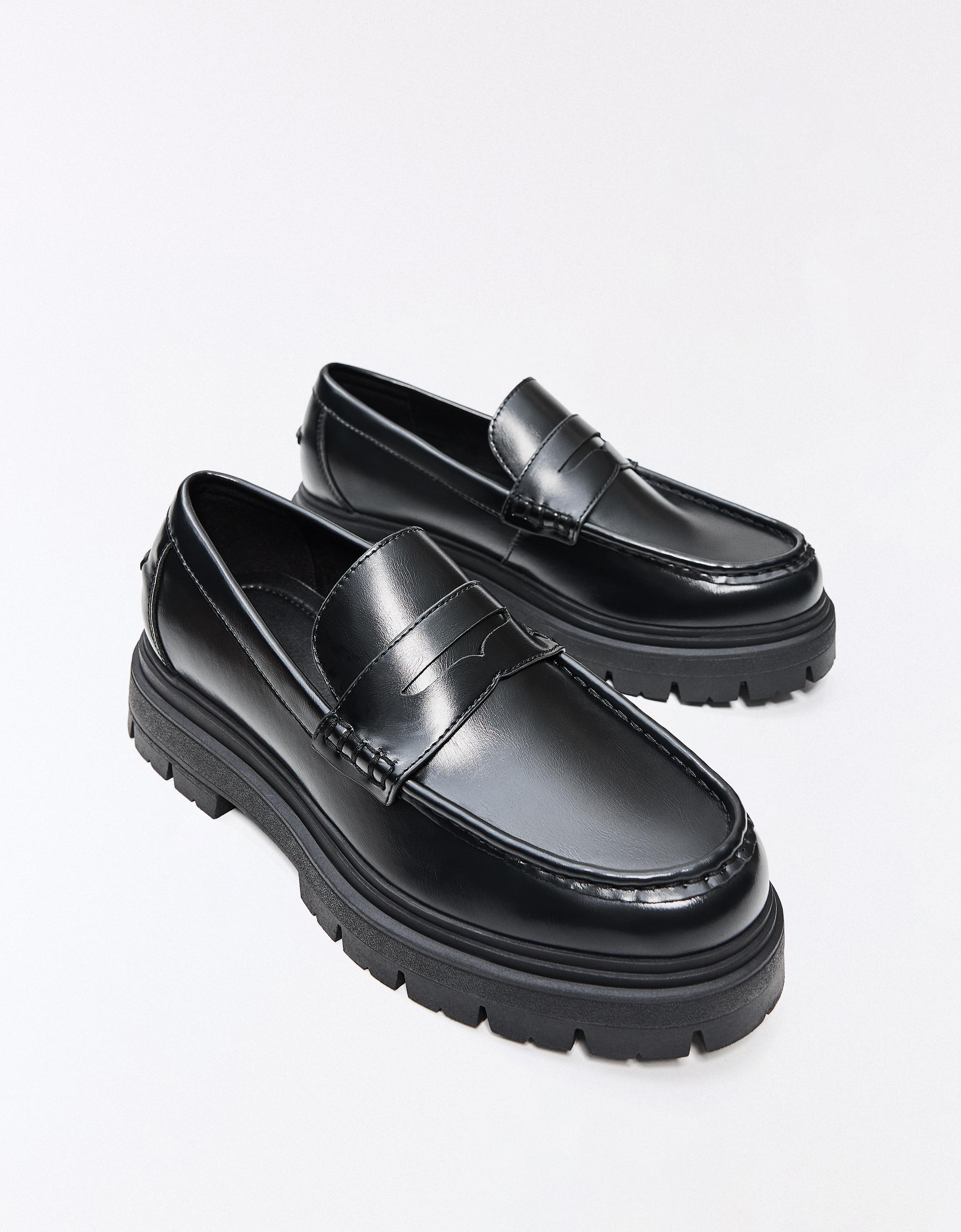 Penny loafers — BLACK
