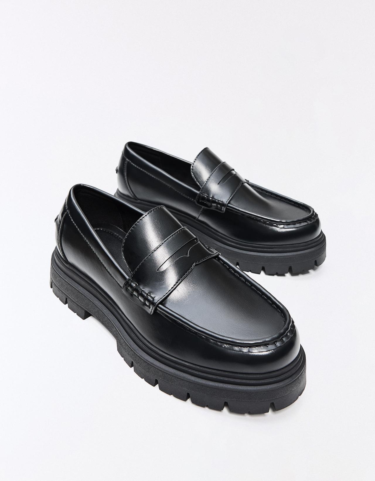 Penny loafers — BLACK
