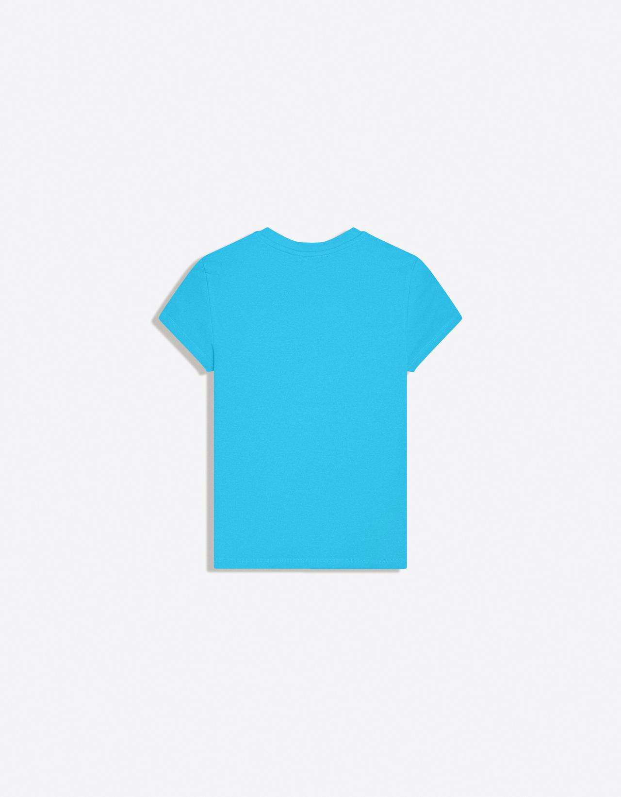 Round neck short sleeve T-shirt — Blue