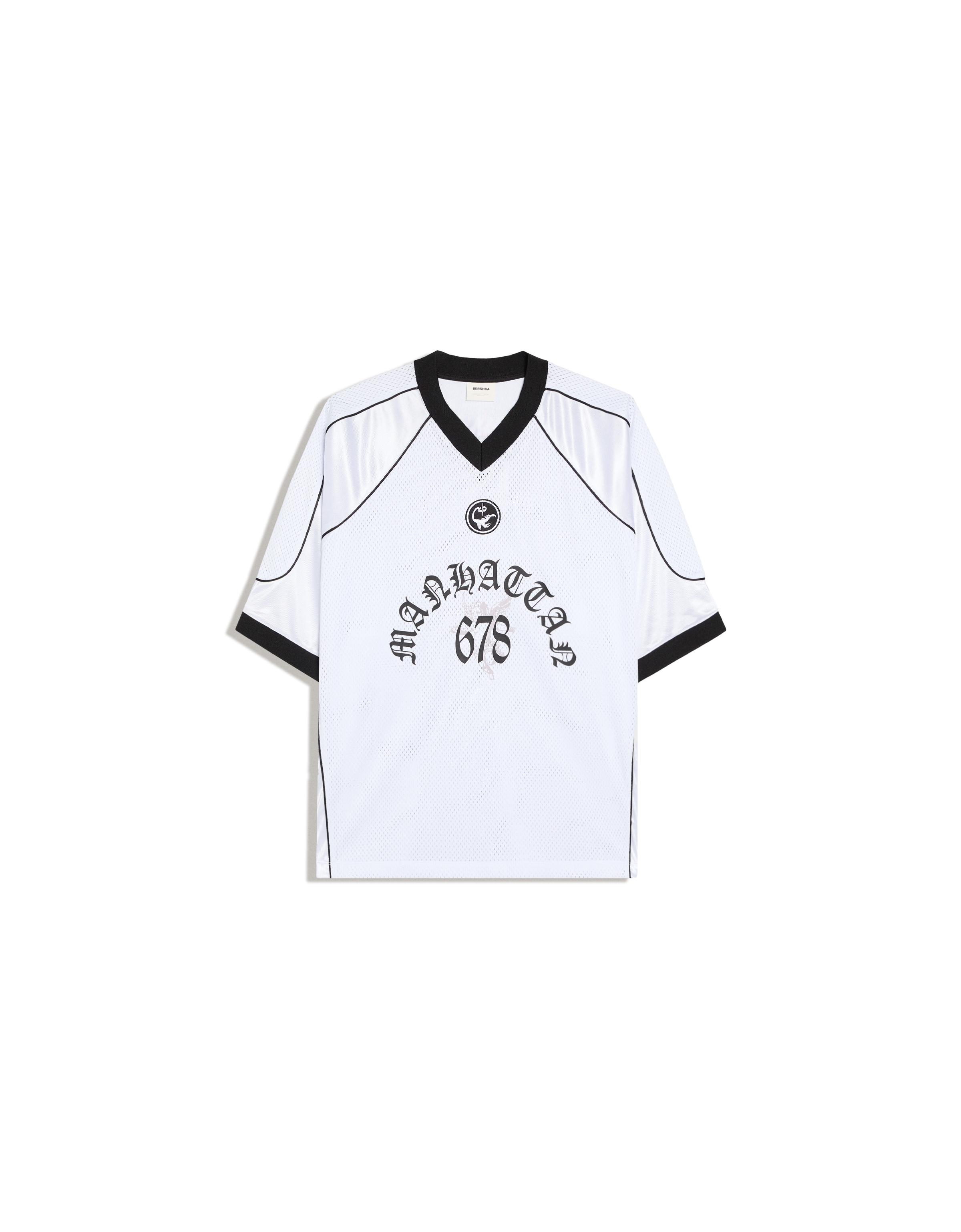 Short sleeve mesh T-shirt — White