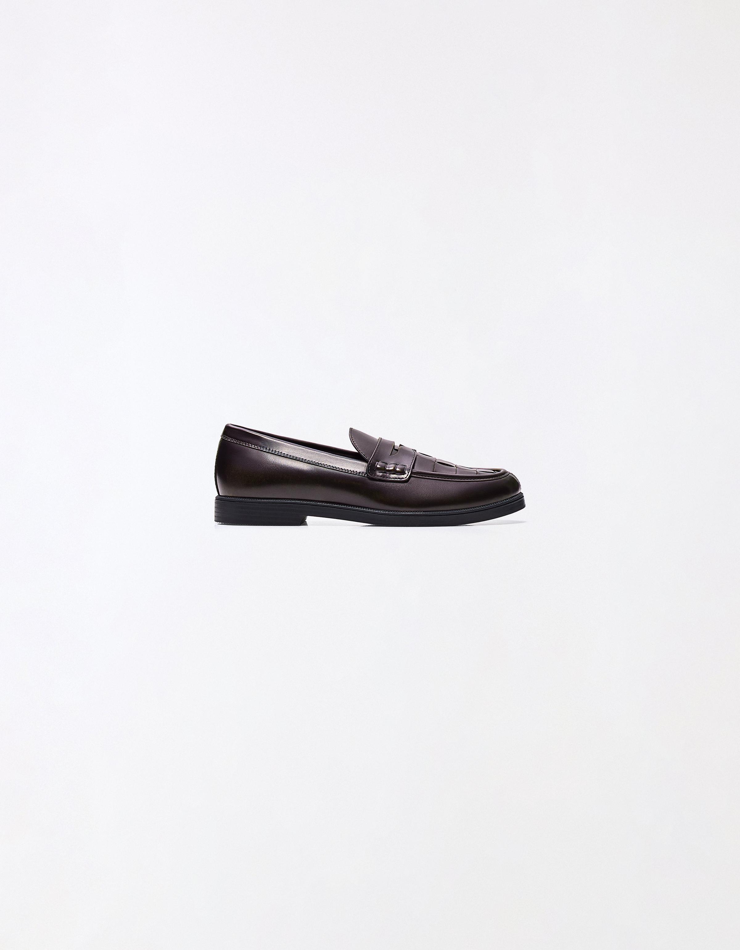 Fine braided loafers — Brown