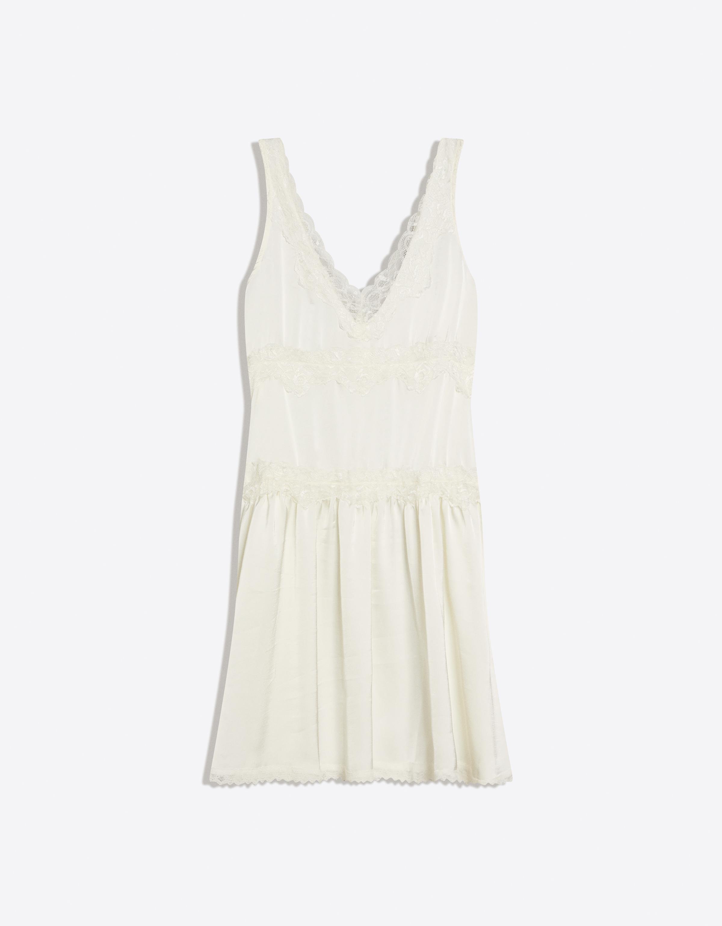 Saten mini elbise - Görsel 3