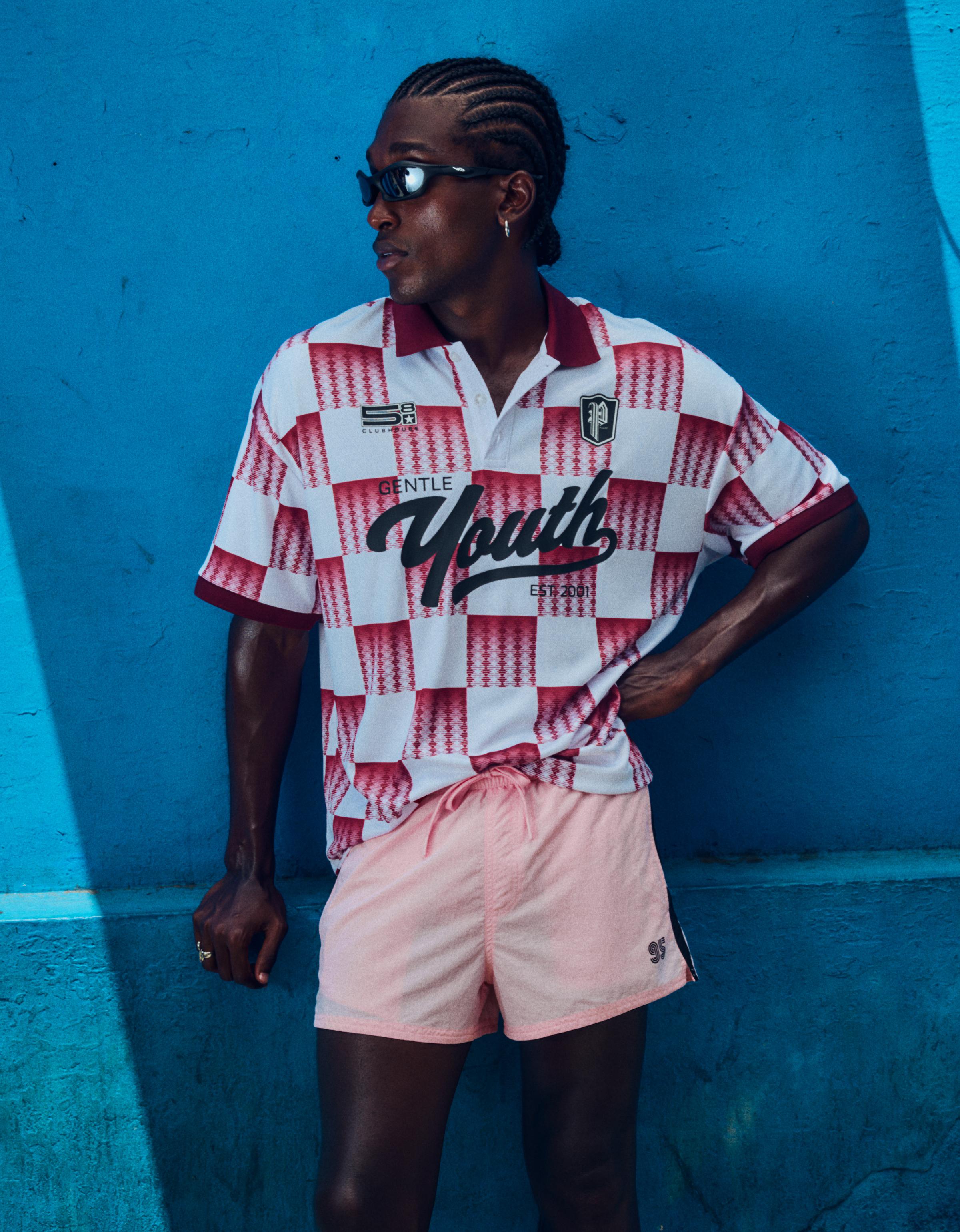 Retro short swim shorts — Pink