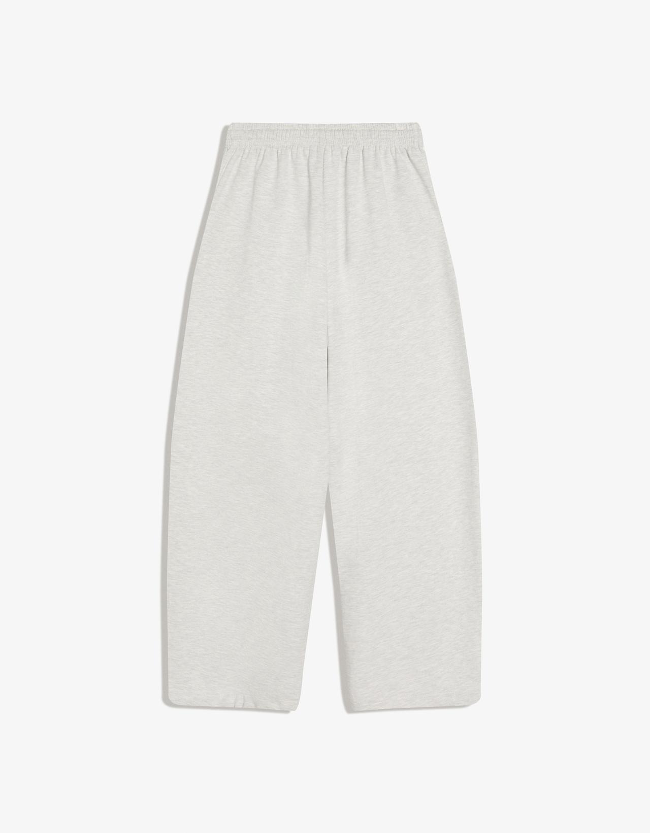 Plush barrel trousers with stoppers — Grey