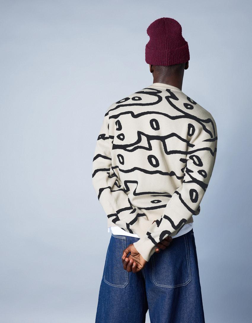 Printed sweater-Off white