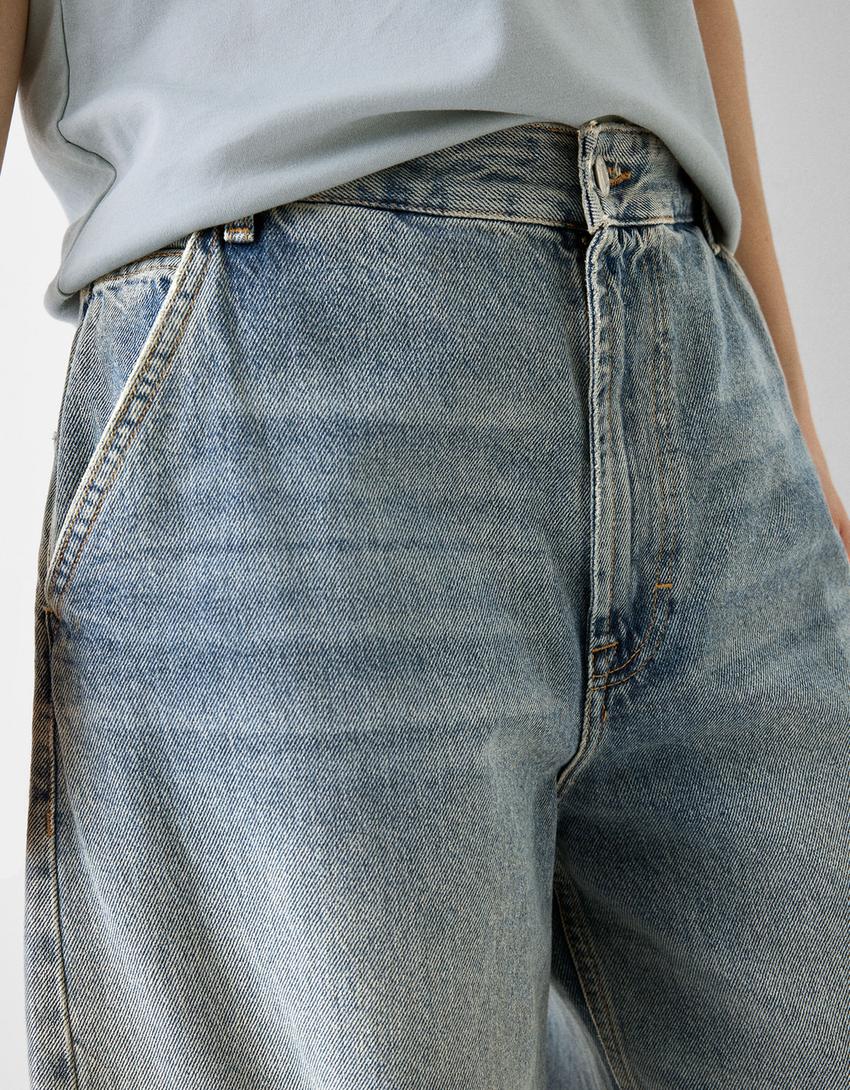 Texans skater fit d’efecte rentat-Blau rentat-5