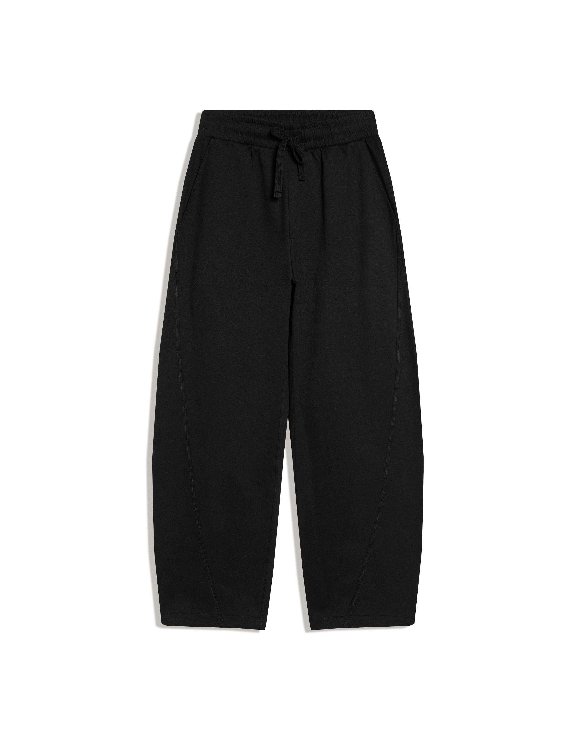 Interlock balloon trousers — Black