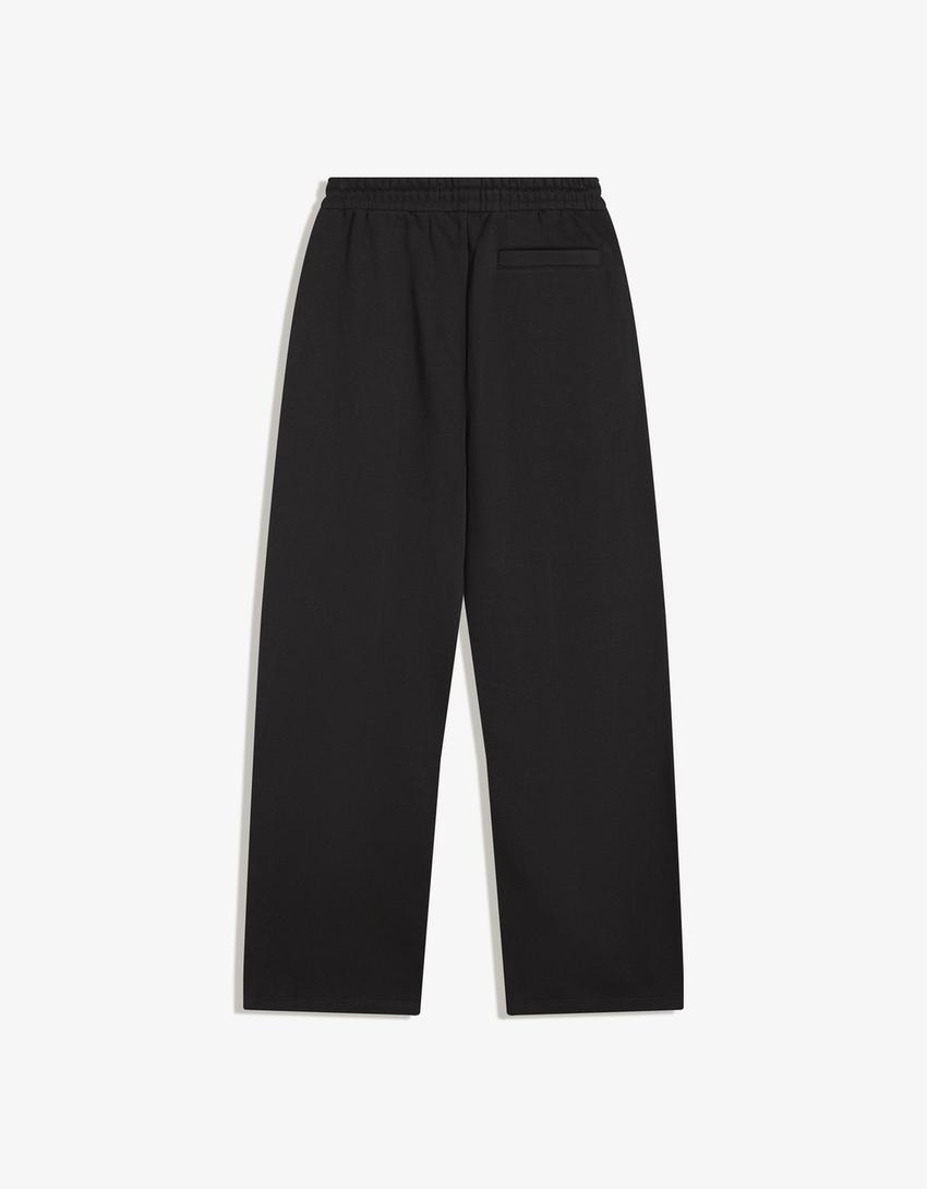 Pantalón wide leg-Negro-4