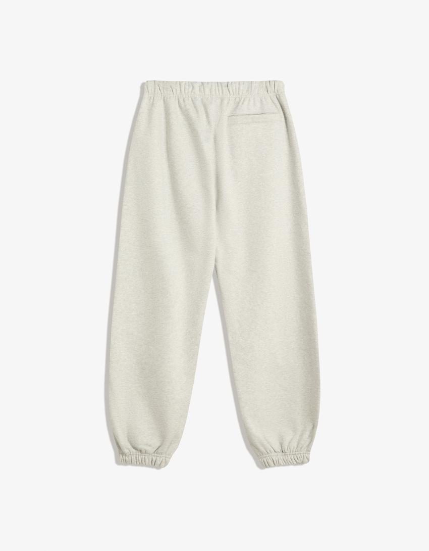 Jogginghose aus Fleece-Grau-4