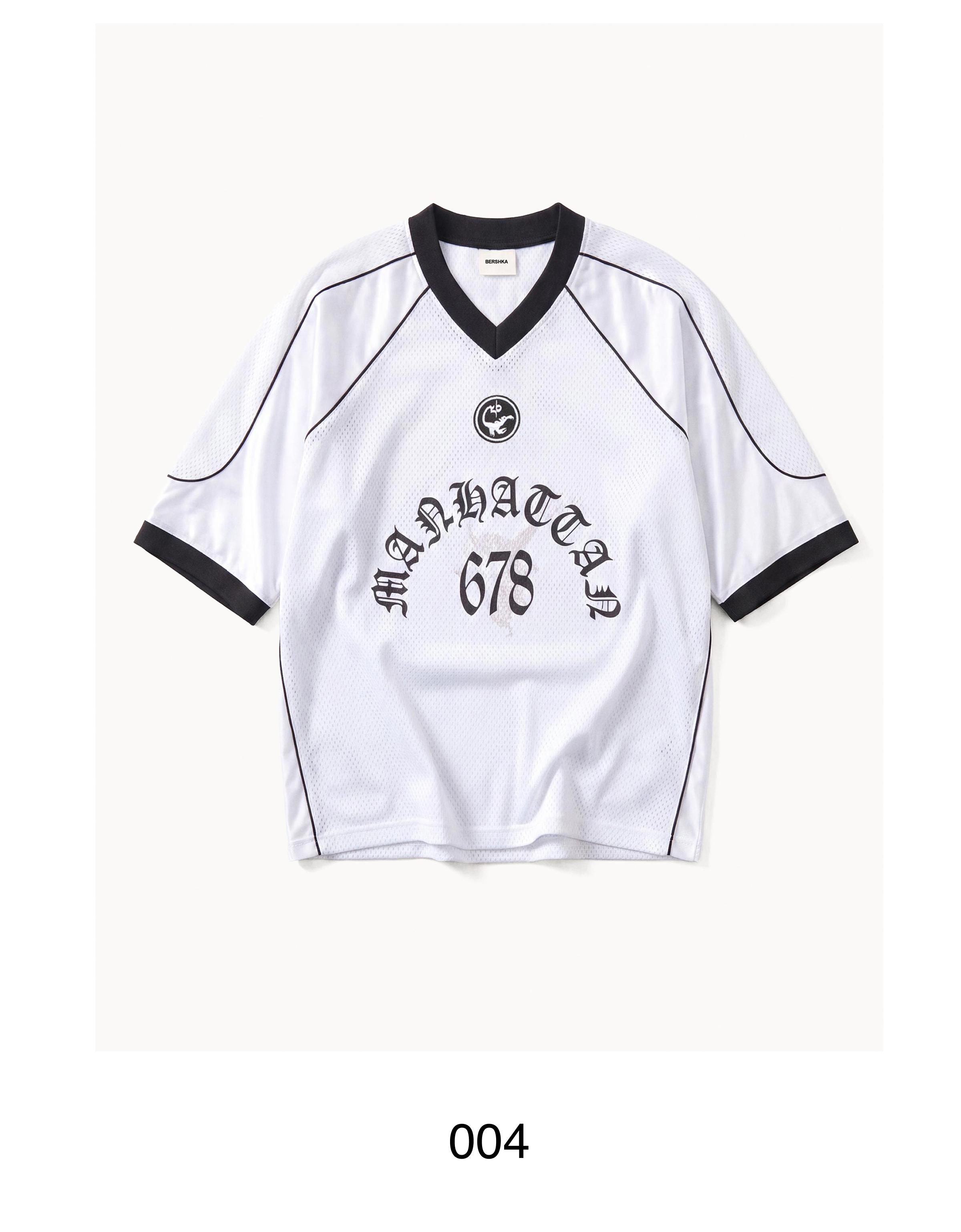 Short sleeve mesh T-shirt — White