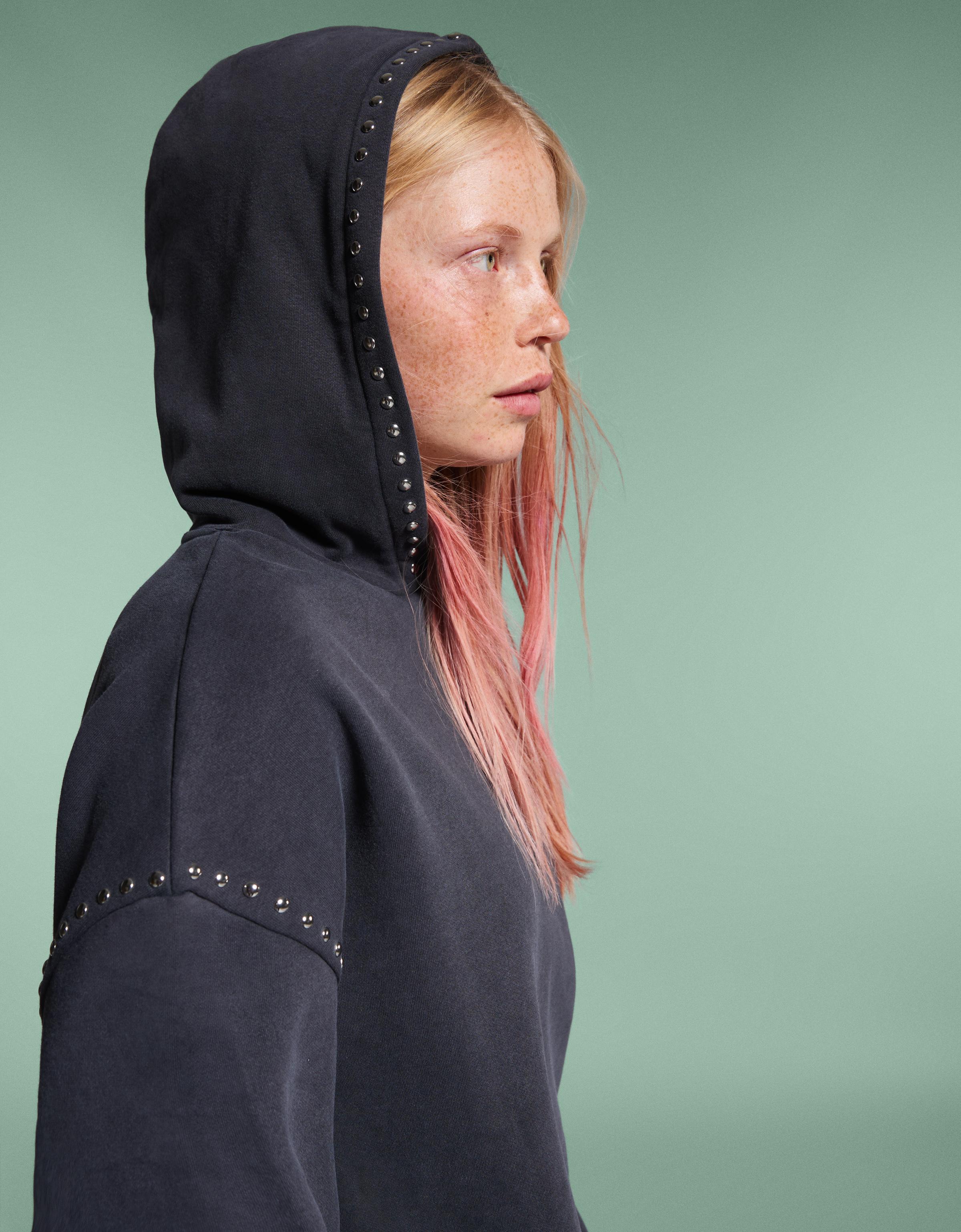 Studded hoodie - Women | Bershka