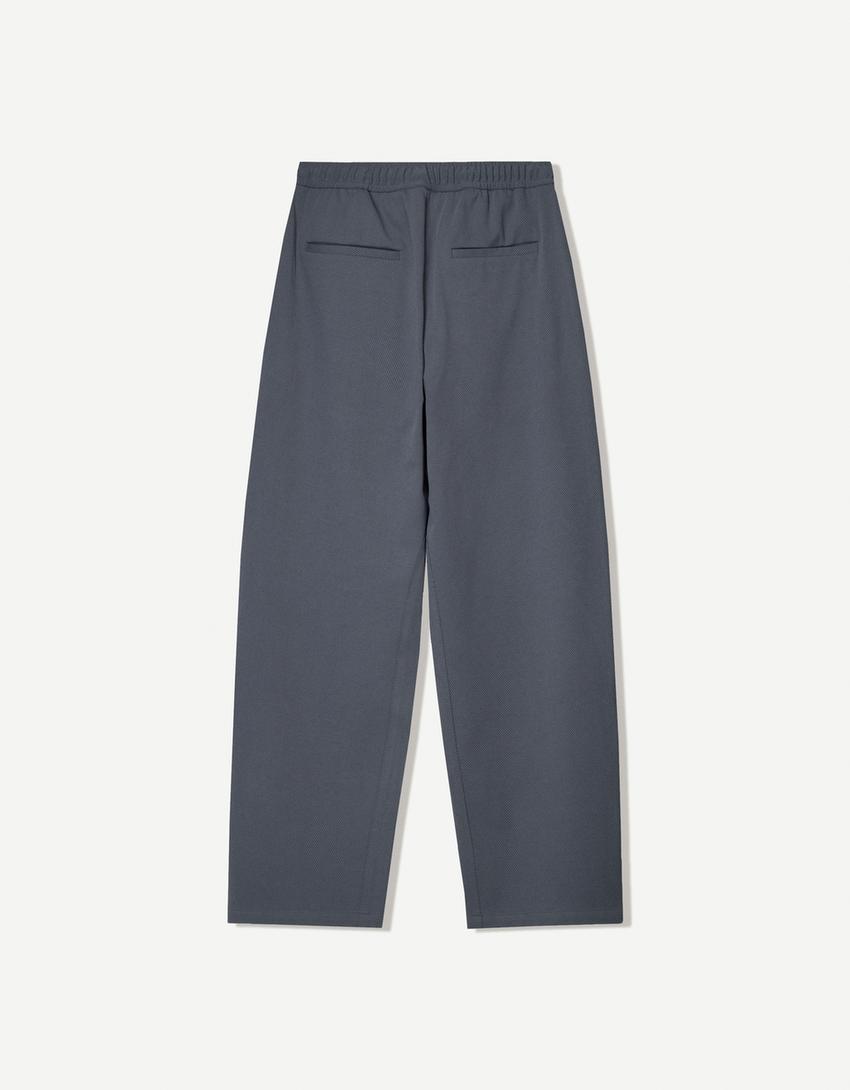 Baggyhose im Jogginghosen-Stil-Grau-4