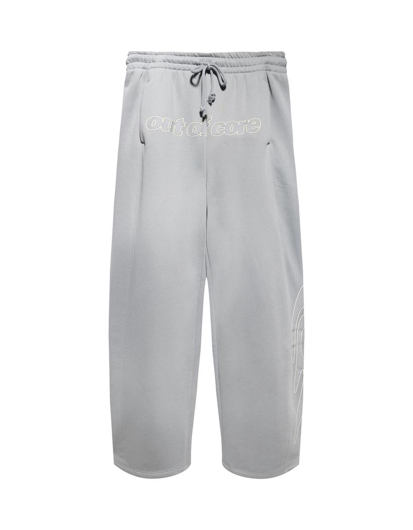 Pantalón felpa flare out of core-Gris