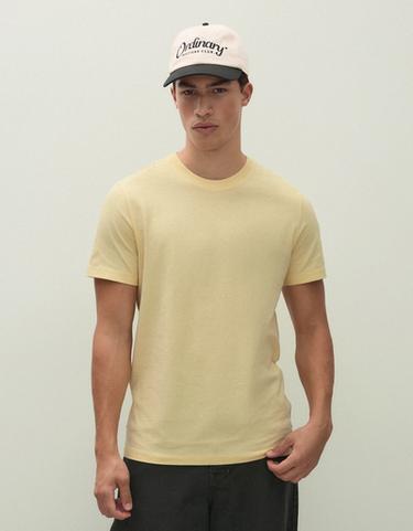 Short sleeve regular fit T-shirt — Yellow 1