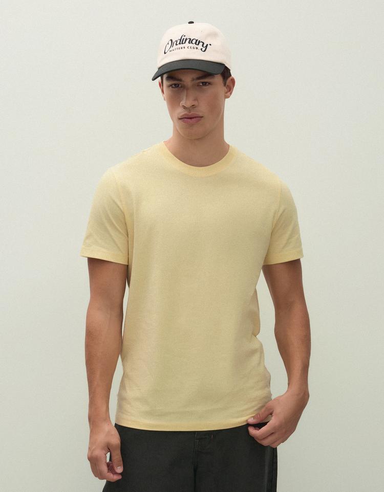 Short sleeve regular fit T-shirt — Yellow
