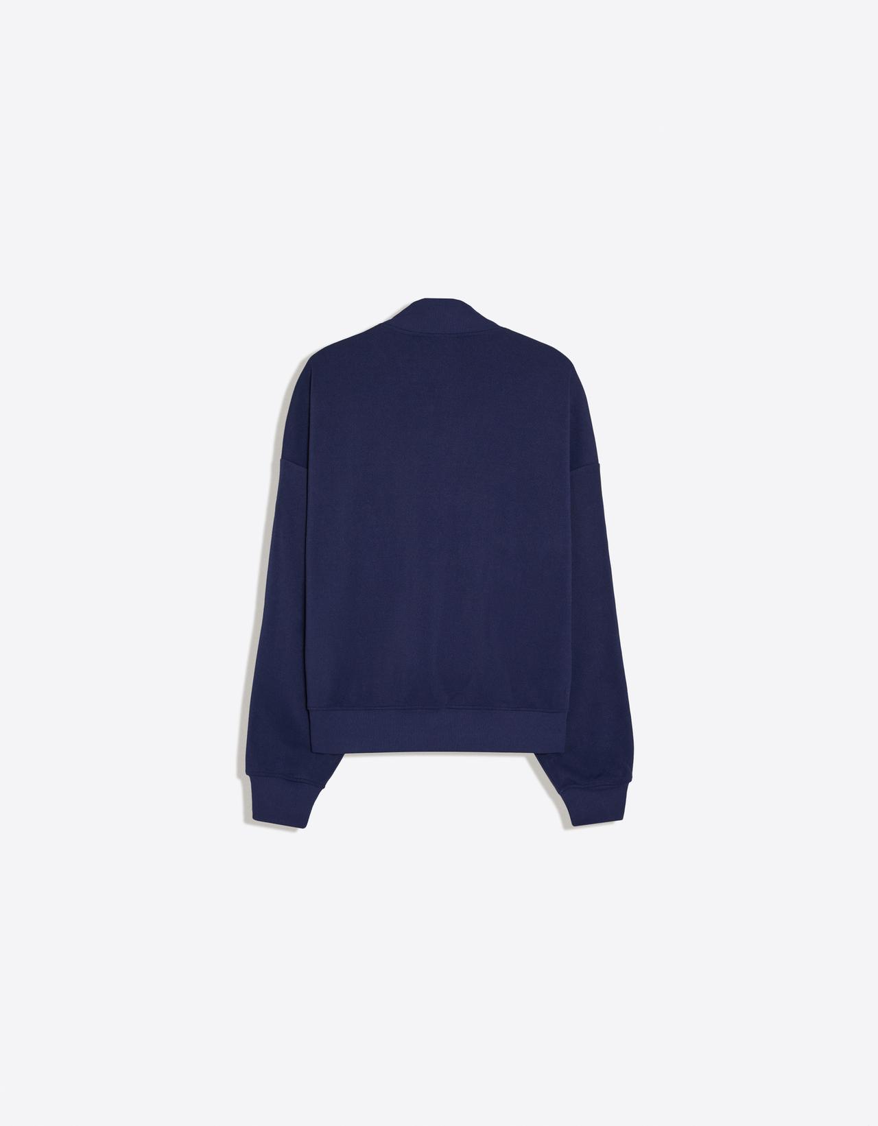 Contrast zip jacket — Navy