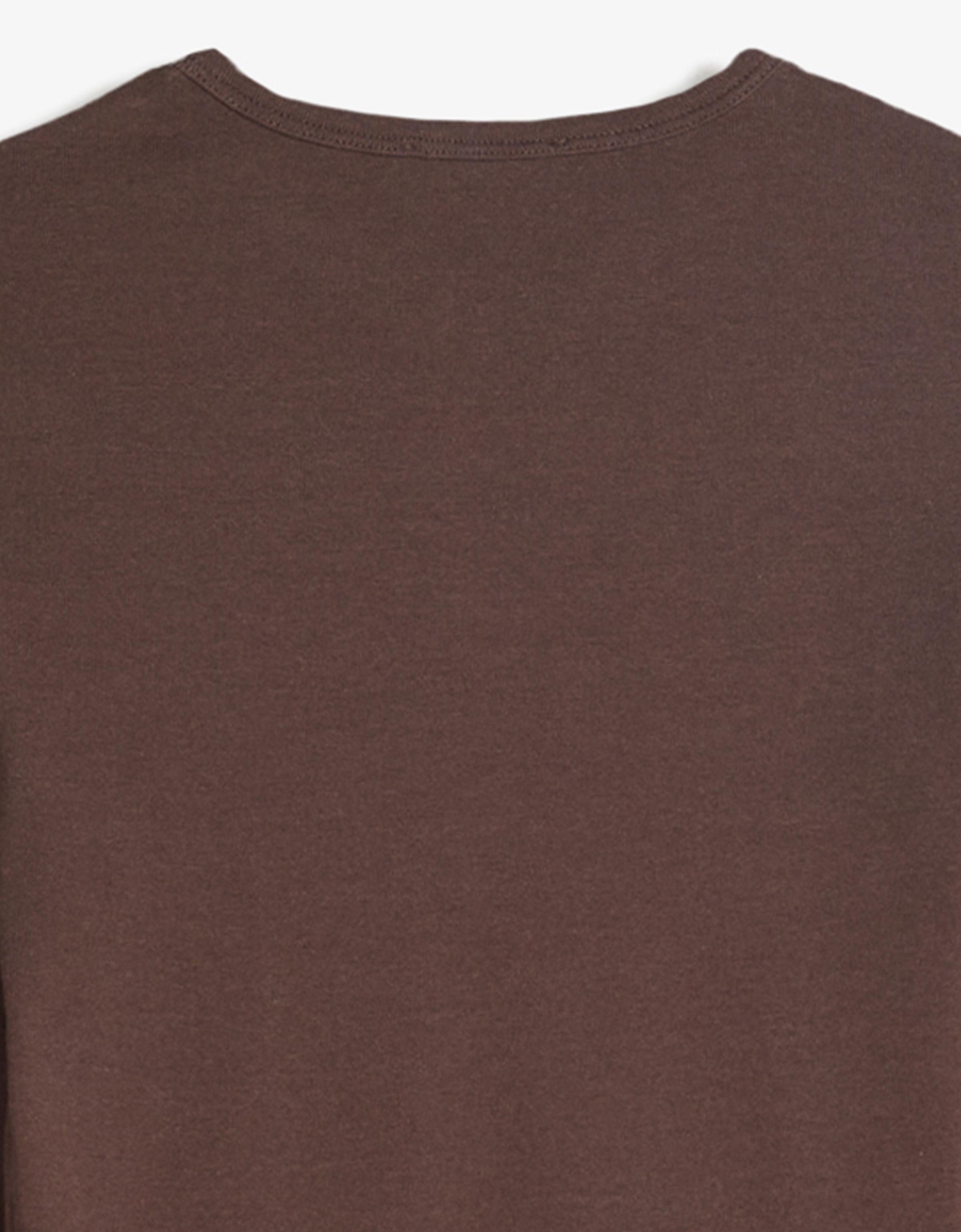Long sleeve T-shirt — Brown