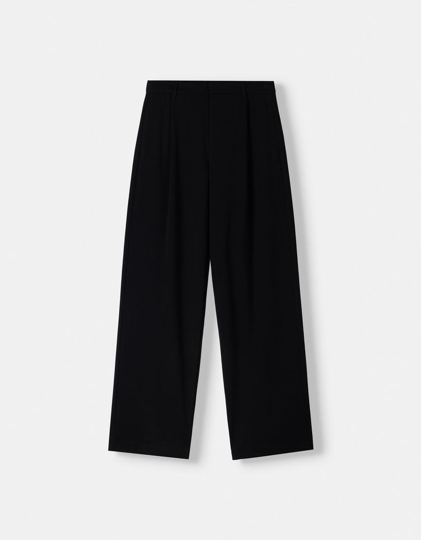Pantalon baggy taille basse-Noir-5