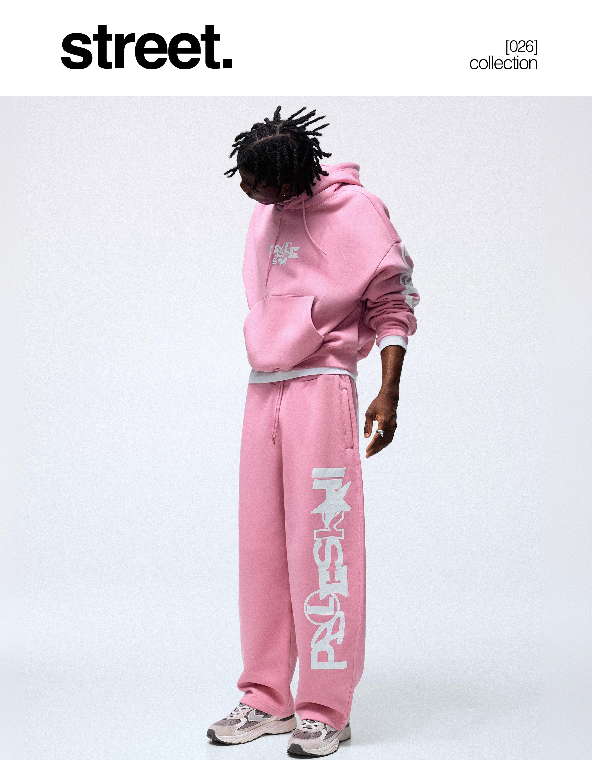 Balloon trousers with side print — Pink