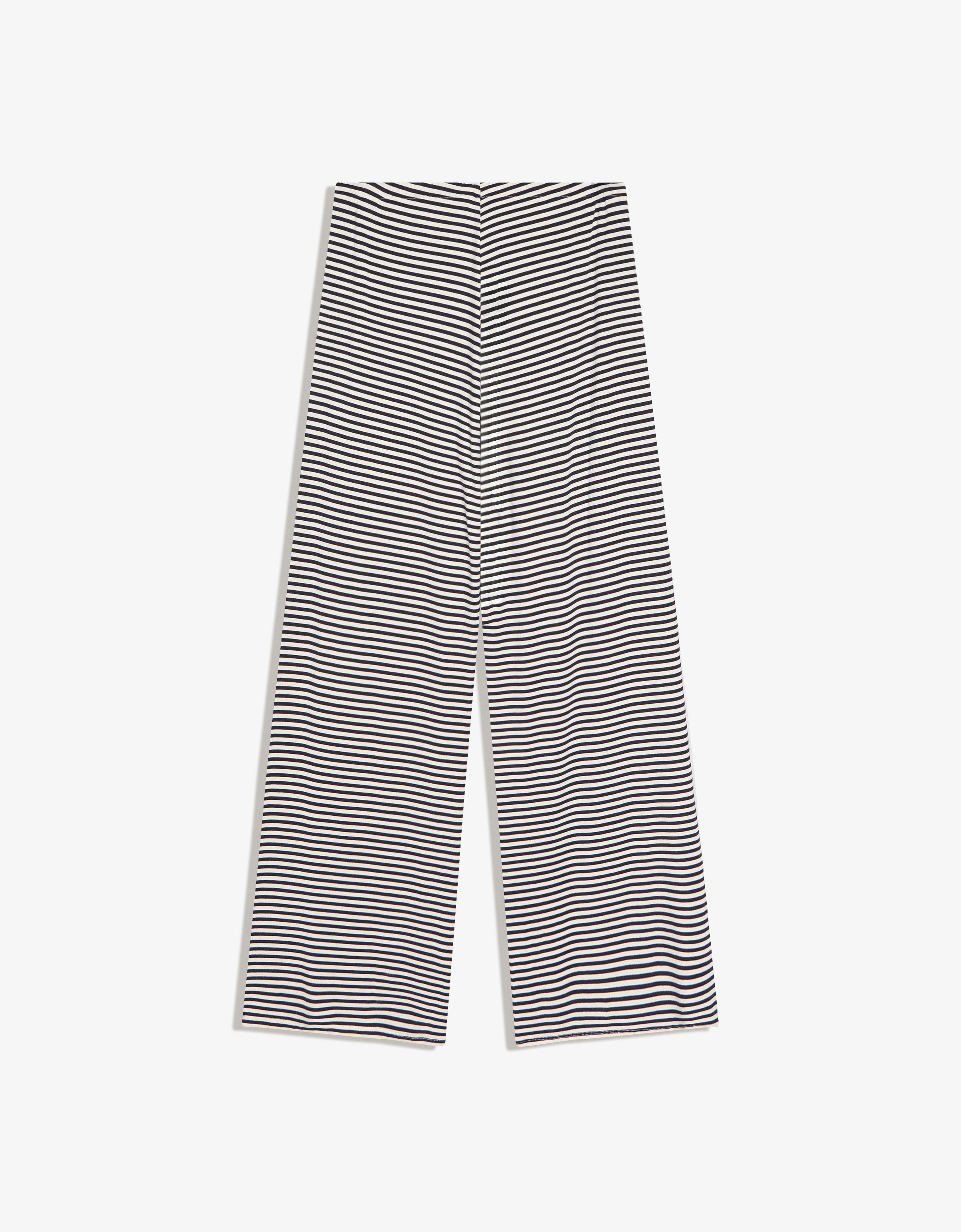 Bershka Çizgili baskılı straight fit pantolon görsel 2