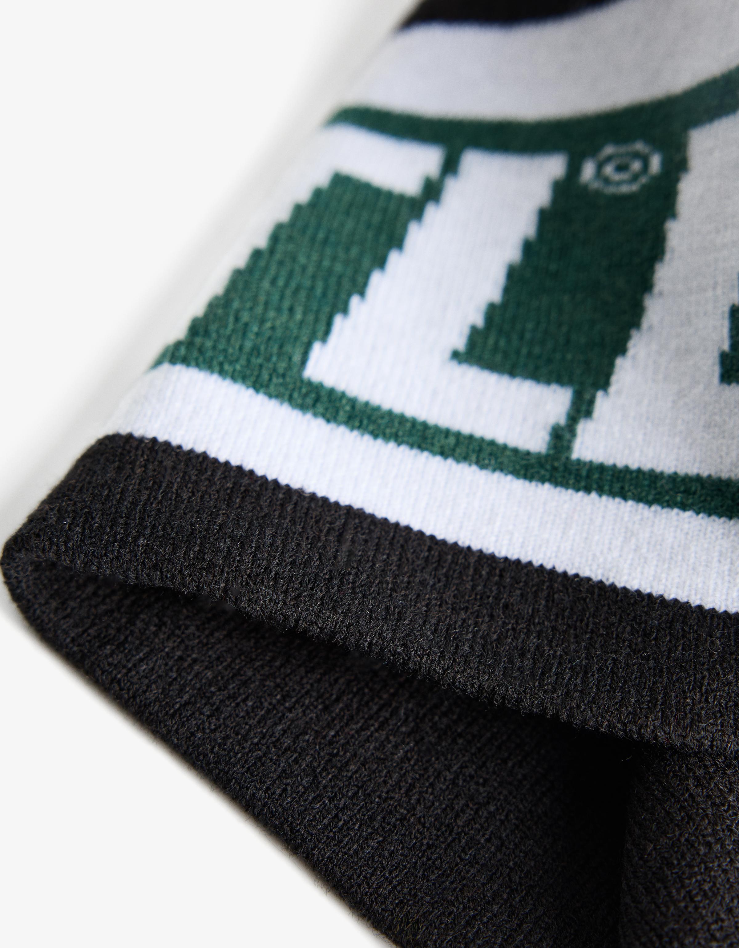 Sports print beanie — Green