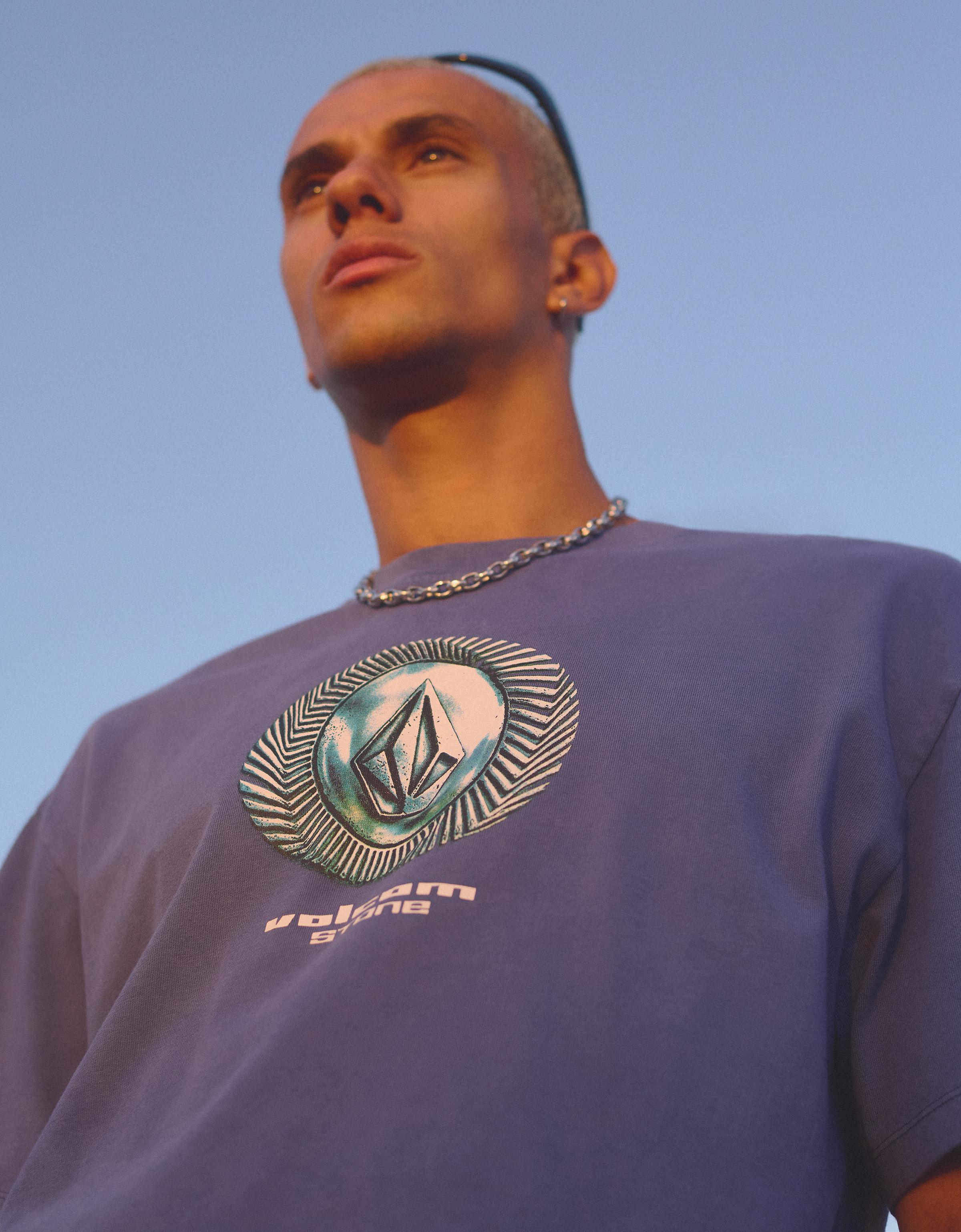 VOLCOM relaxed fit T-shirt — Light blue