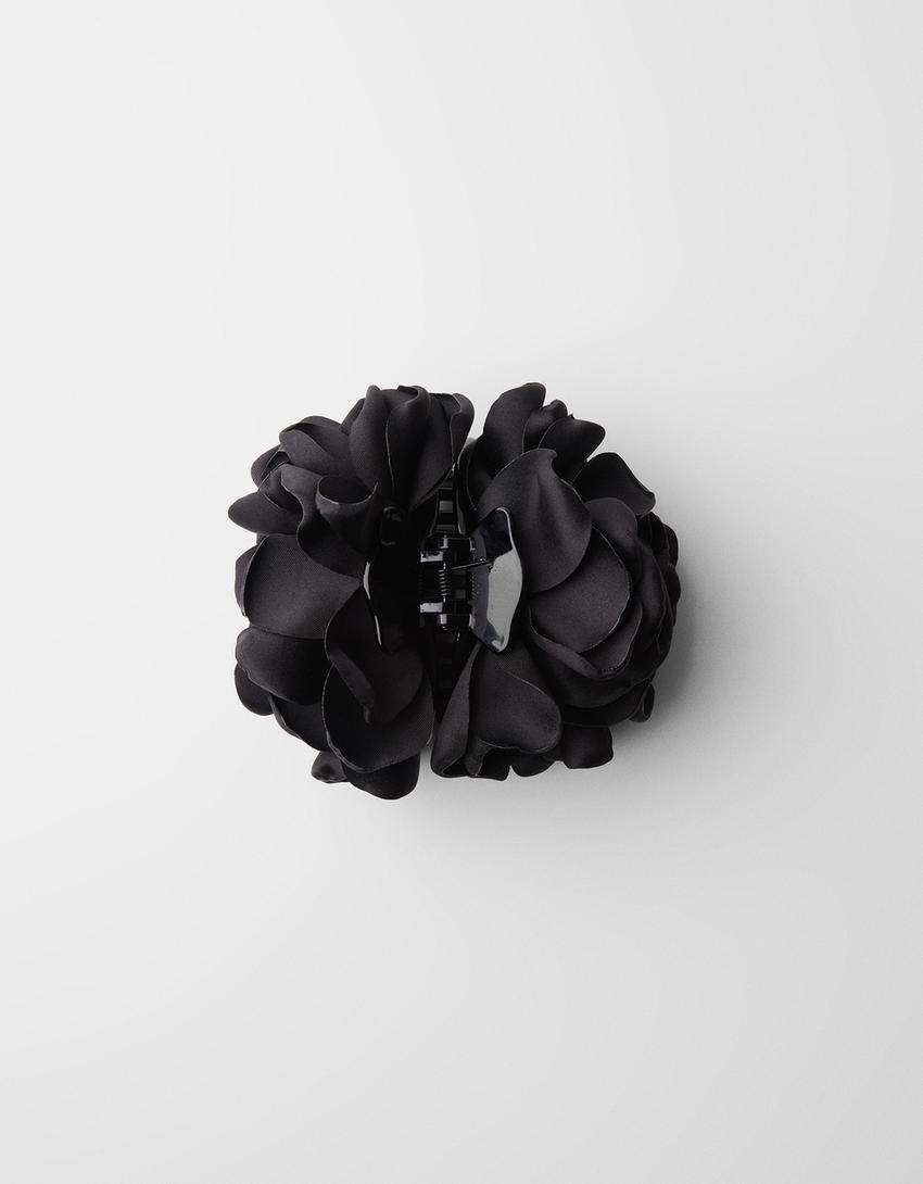Flower hair clip-Black-0