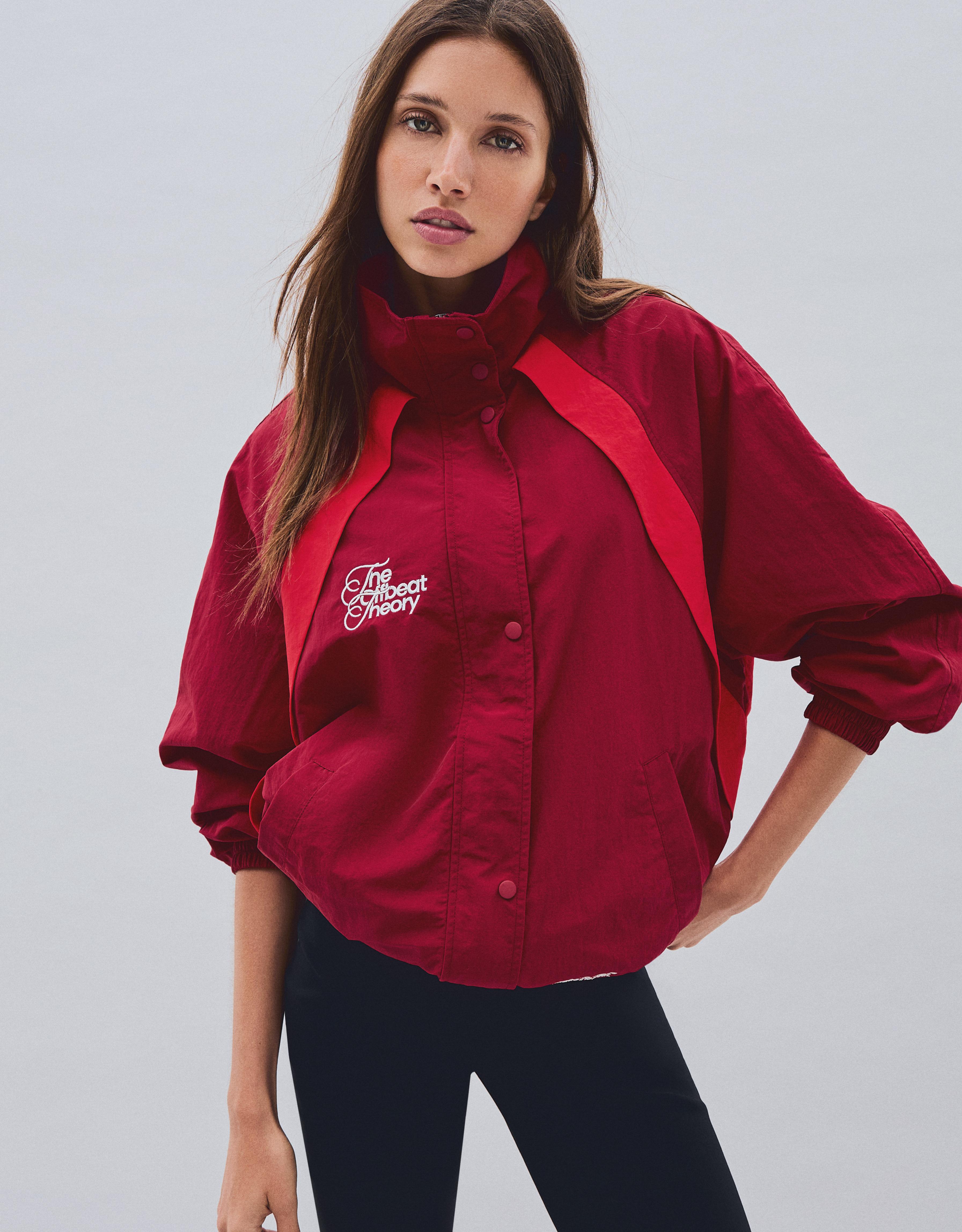 Embroidered lightweight jacket