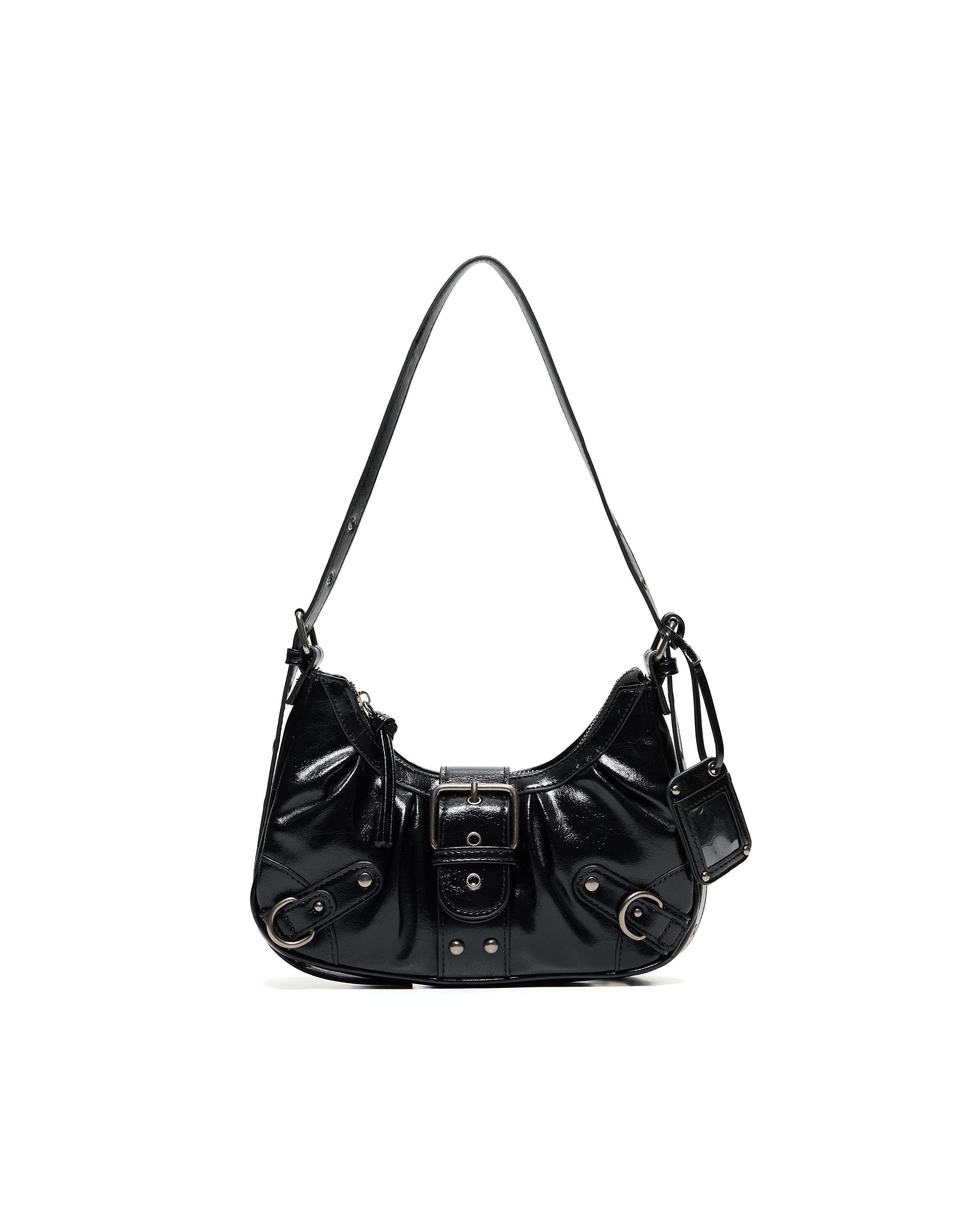 Buckle shoulder bag — Black