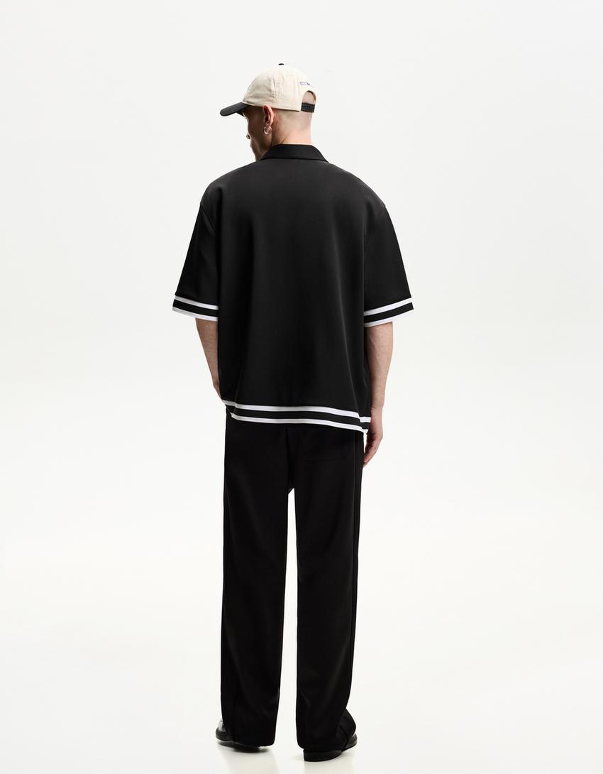 Jogger baggy trousers-Black-1