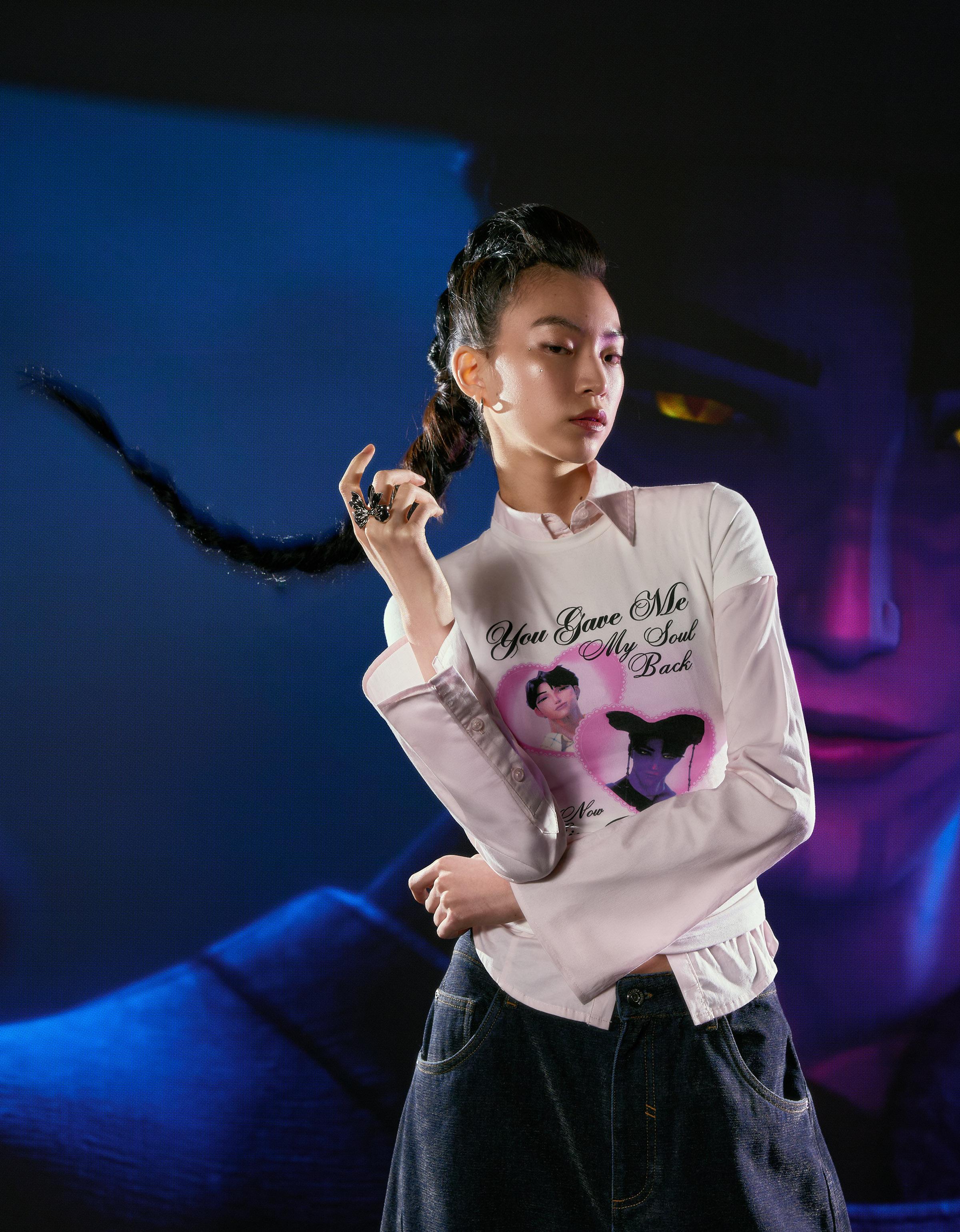 Bershka Kpop Demon Hunters Saja Boys T-Shirt Mit Kurze Ärmel Und Print Damen M Rosa