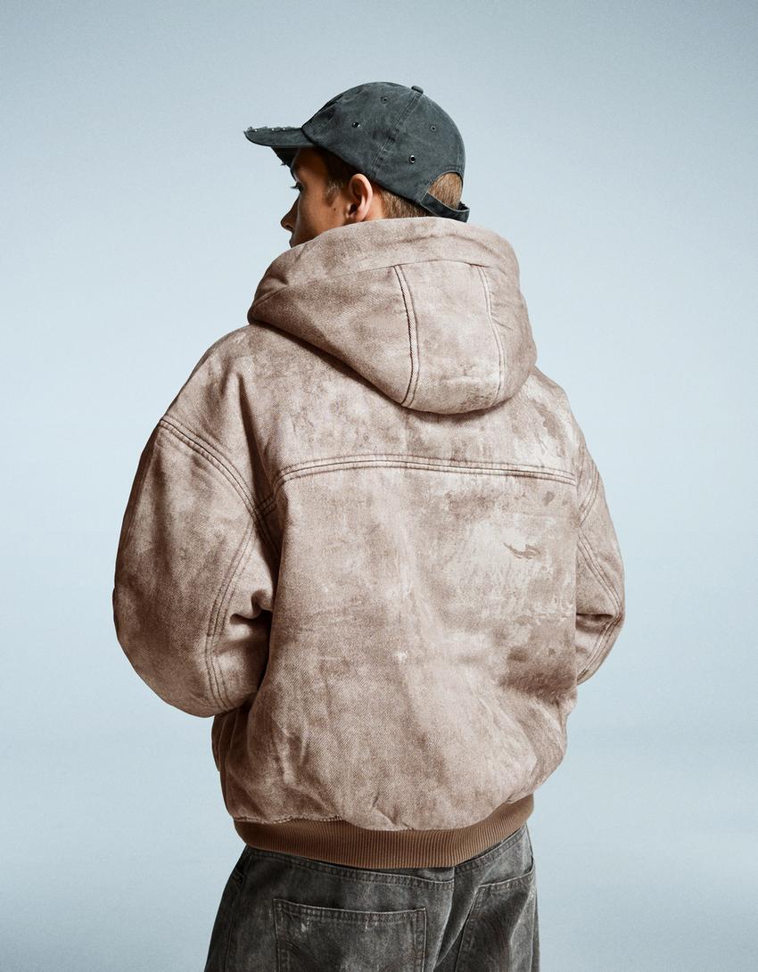 Hooded jacket-Brown
