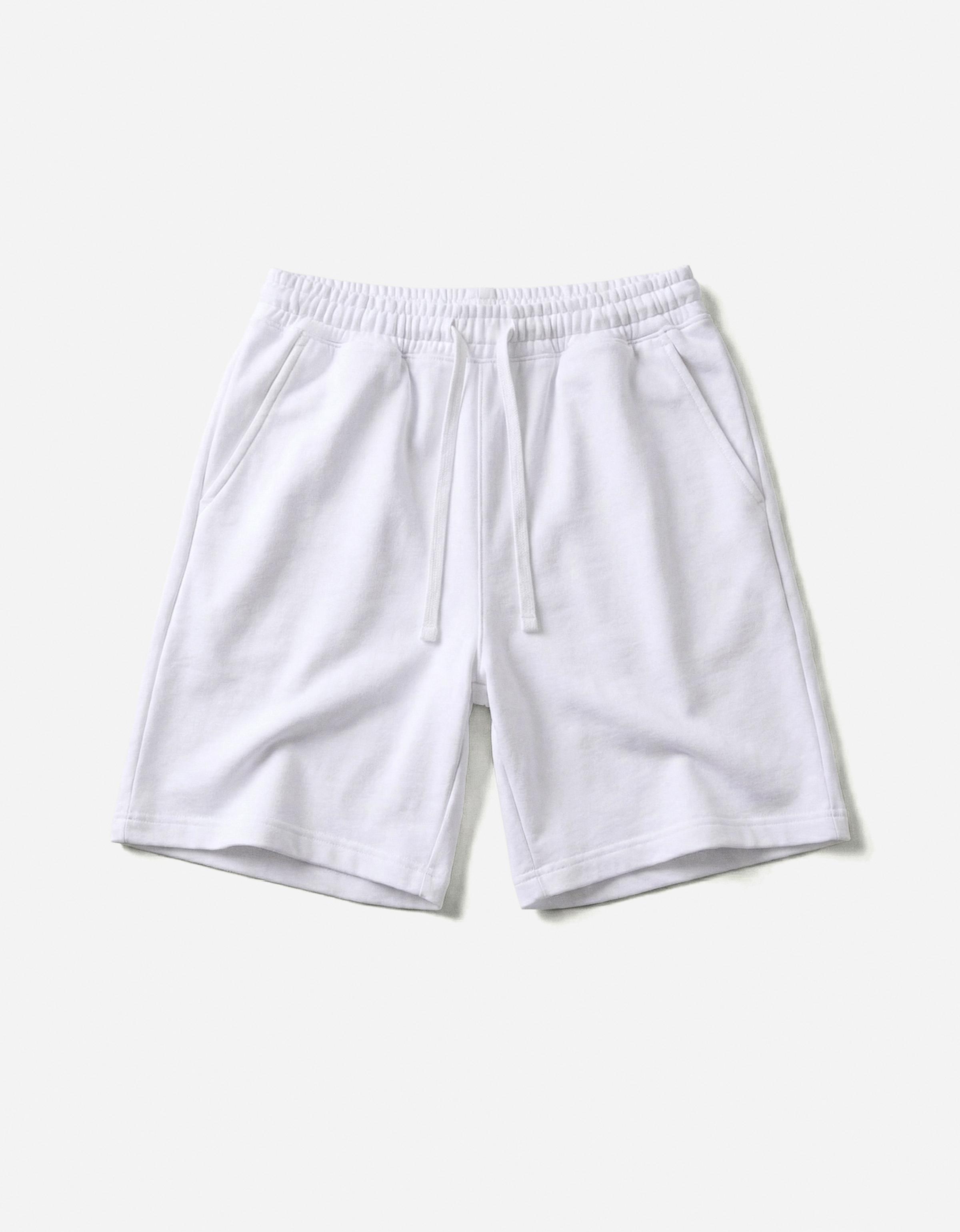 Plush Bermuda shorts — White