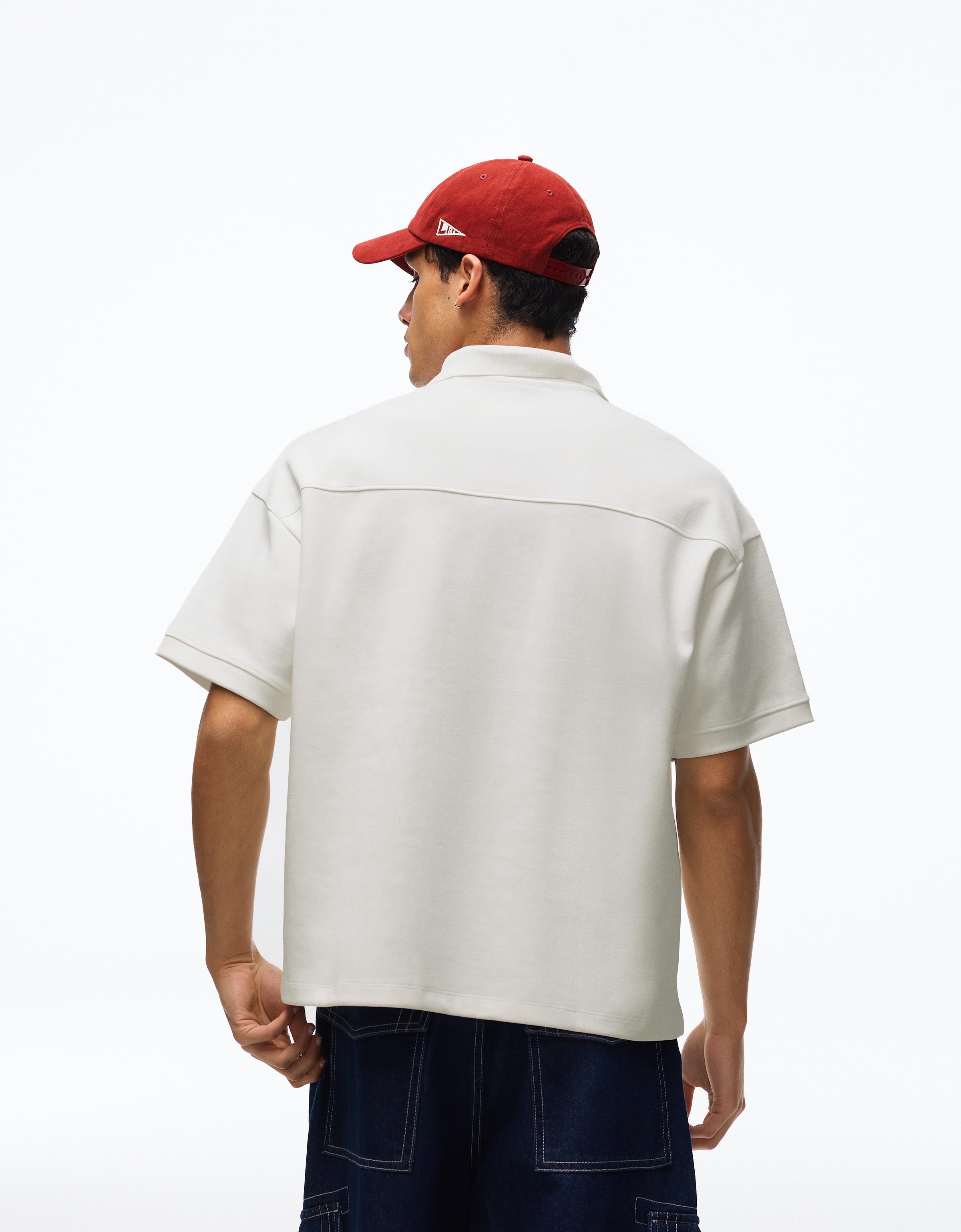 Short sleeve polo shirt — Off white
