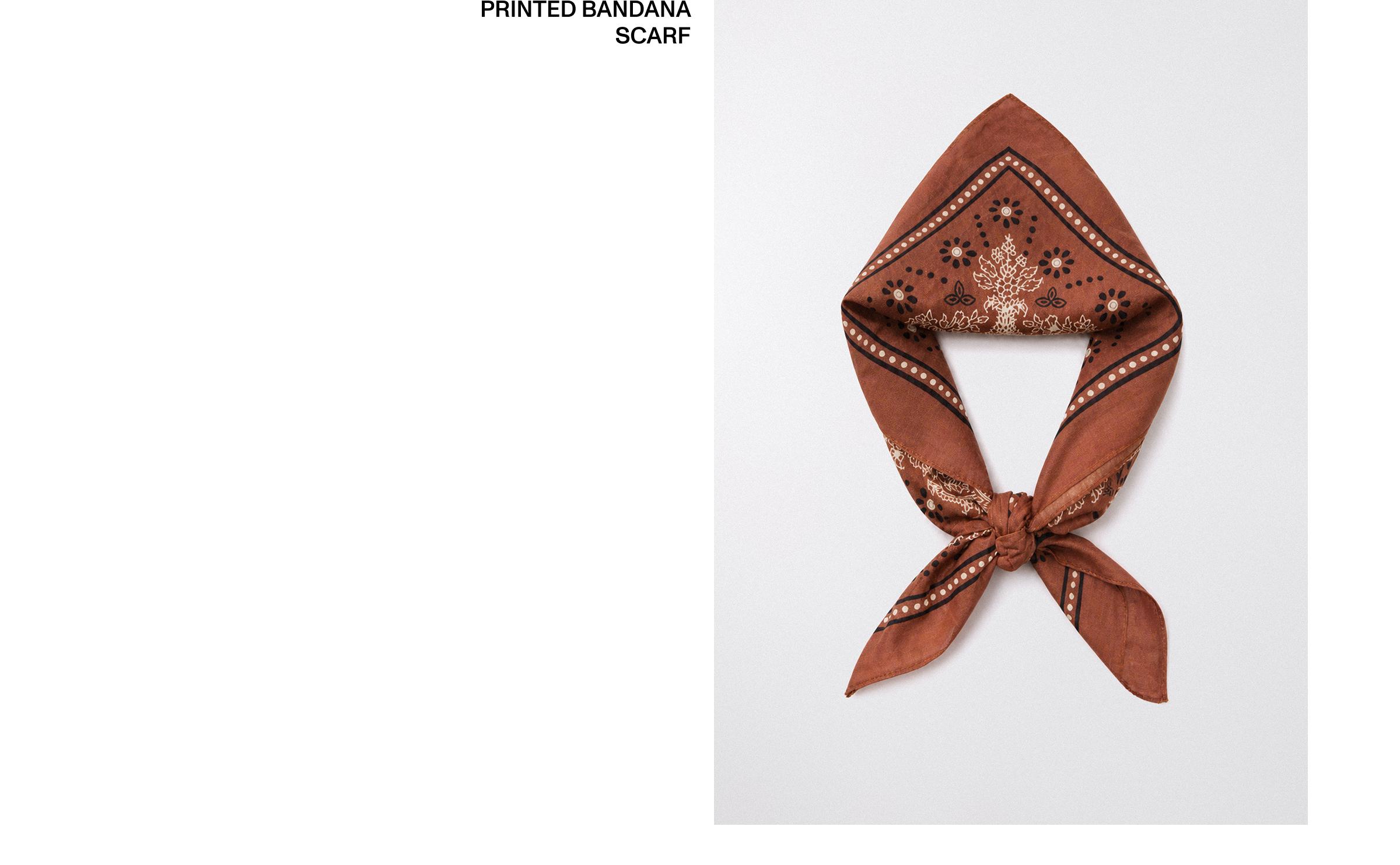 Classic printed bandana — Brown