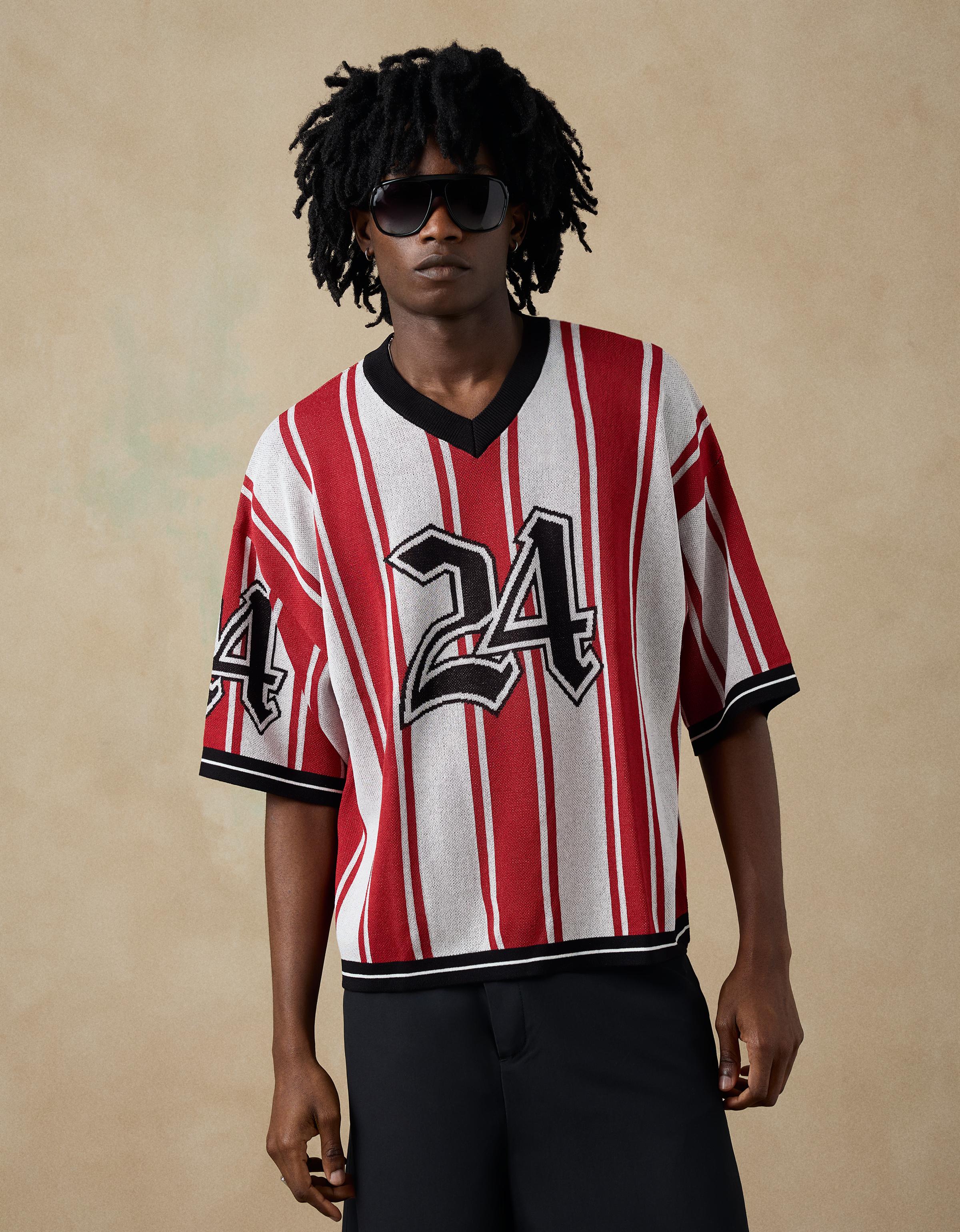 Bershka Camiseta Manga Corta Print Hombre Rojo
