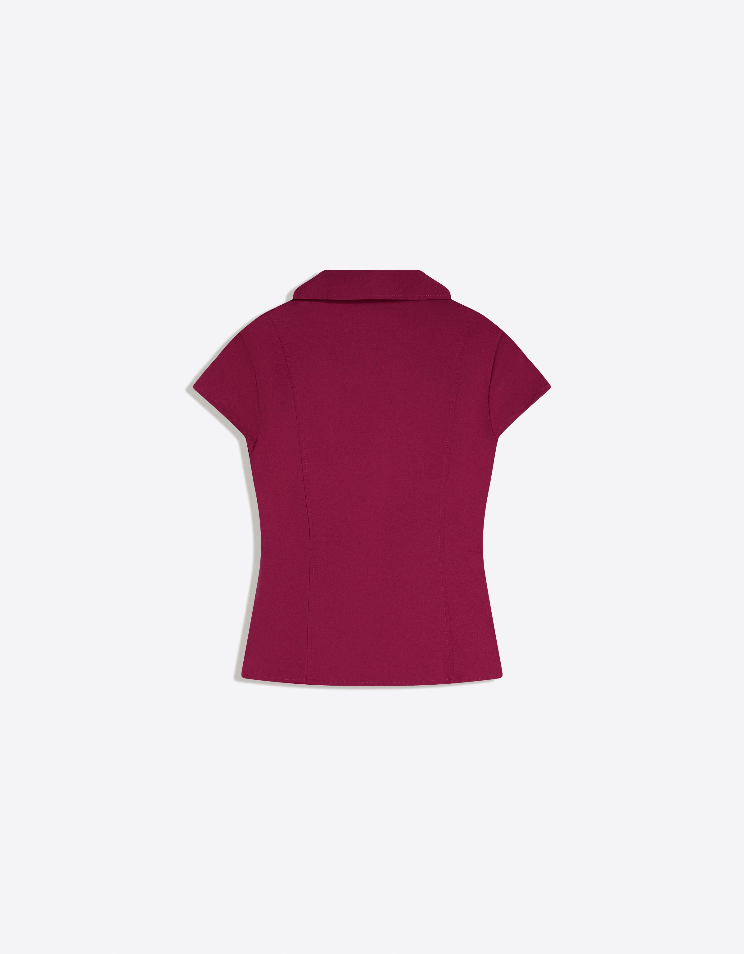 Short sleeve zip shirt — Maroon