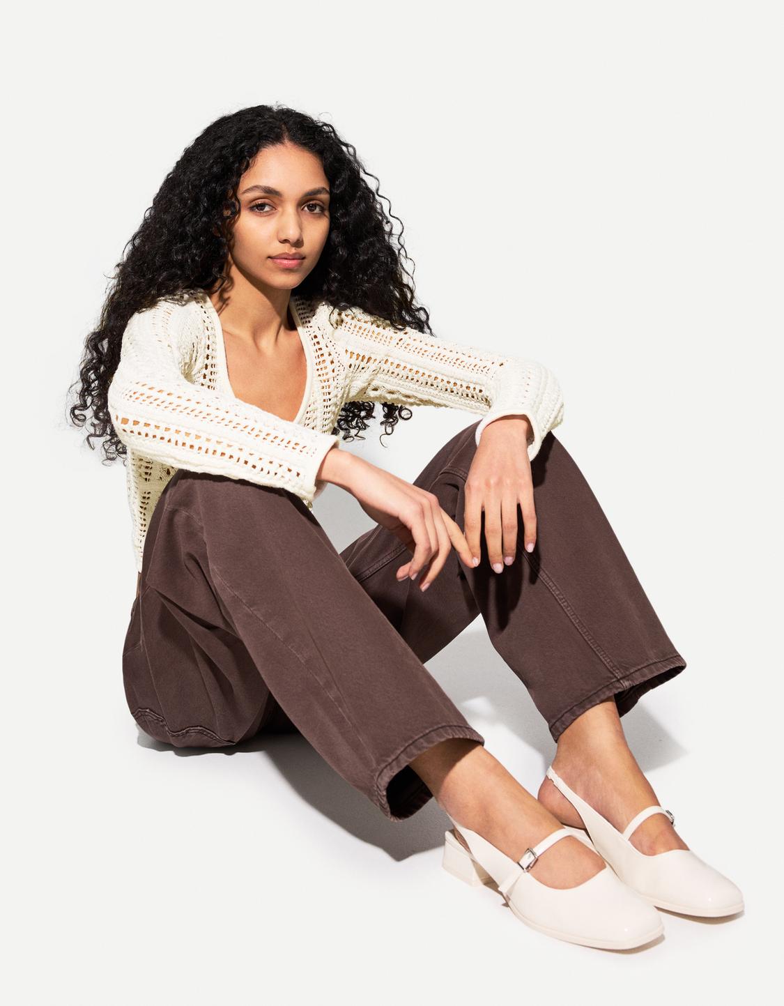 Rustic V-neck sweater