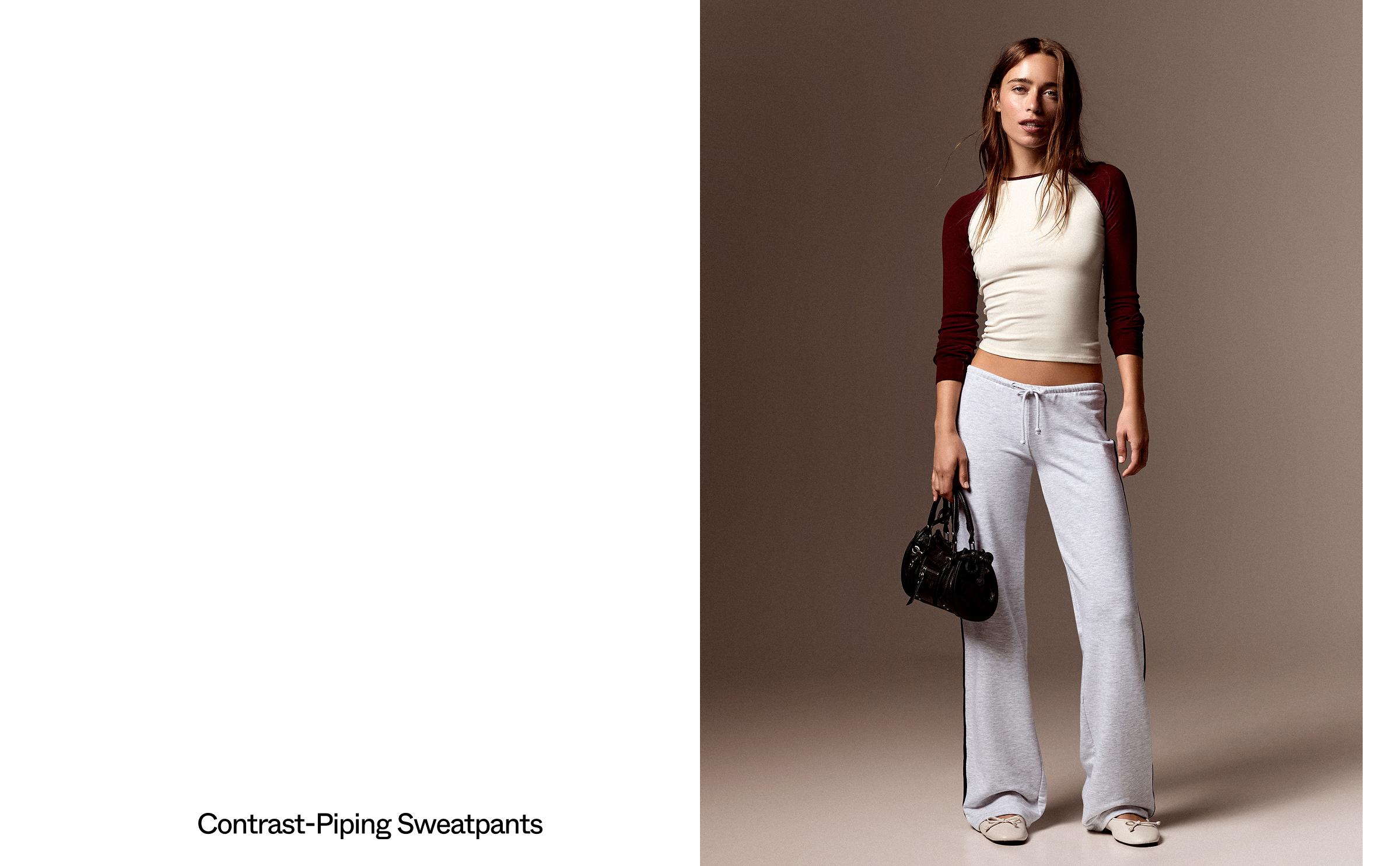 Side-stripe joggers — Grey