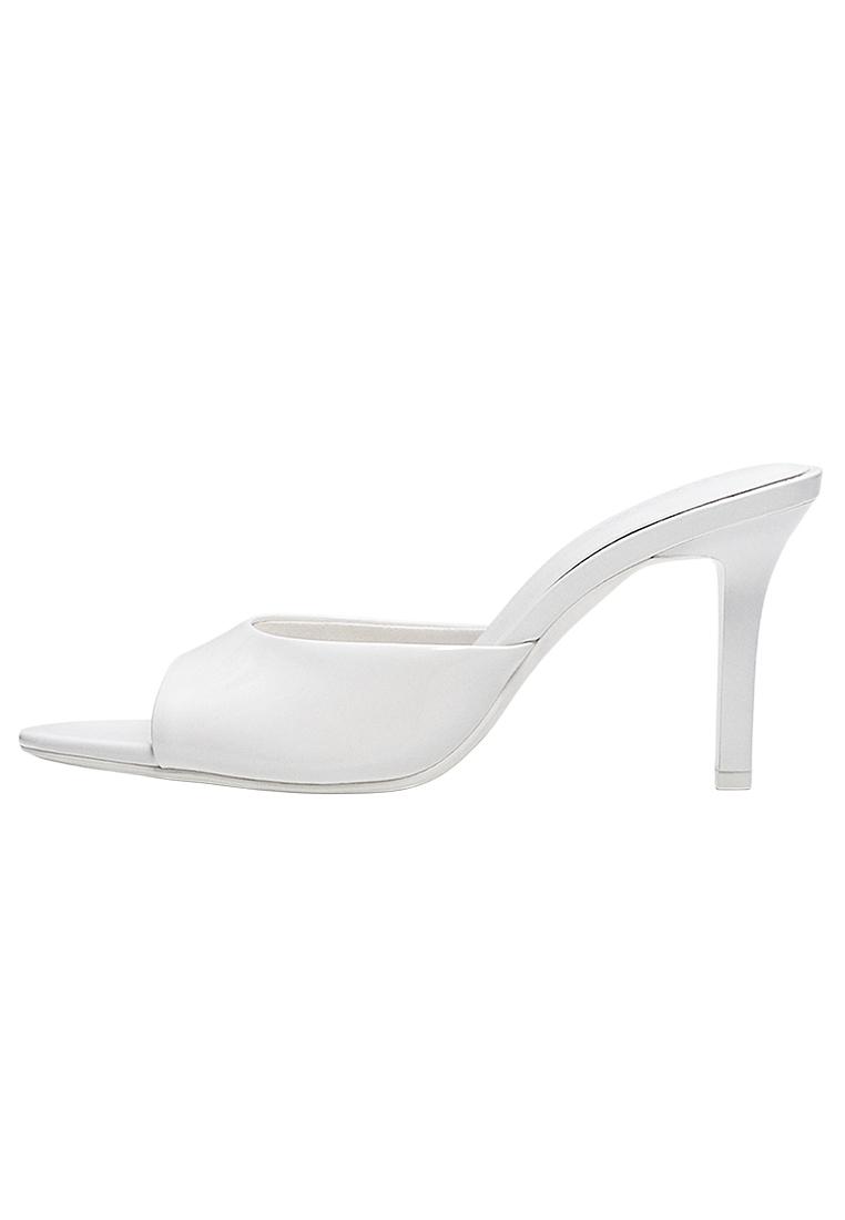 High-heel mules — WHITE