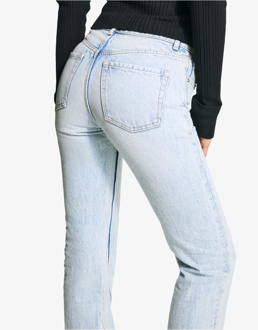 Straight fit jeans-Lichtblauw