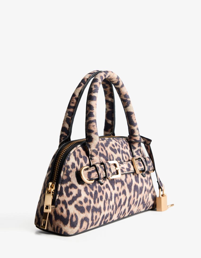 Mini sac similicuir-Marron-1