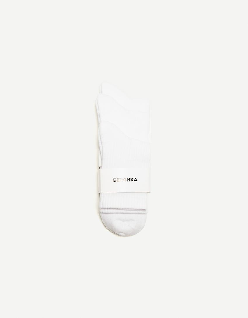 Pack de 3 paires de chaussettes sport-Blanc