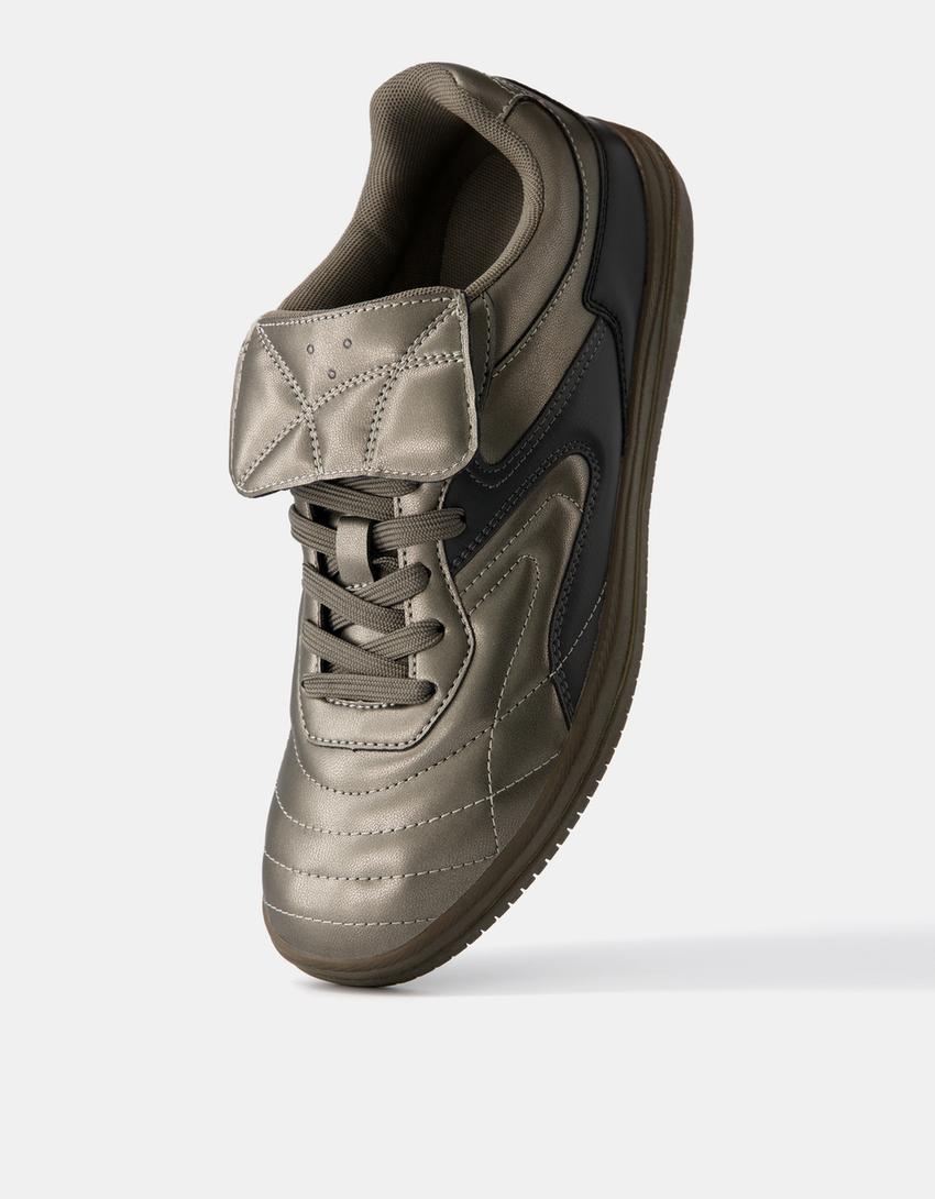 Sapatilhas futebol rétro lingueta-Cinza-4