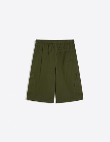 Elasticated waist cargo Bermuda shorts — Khaki 6