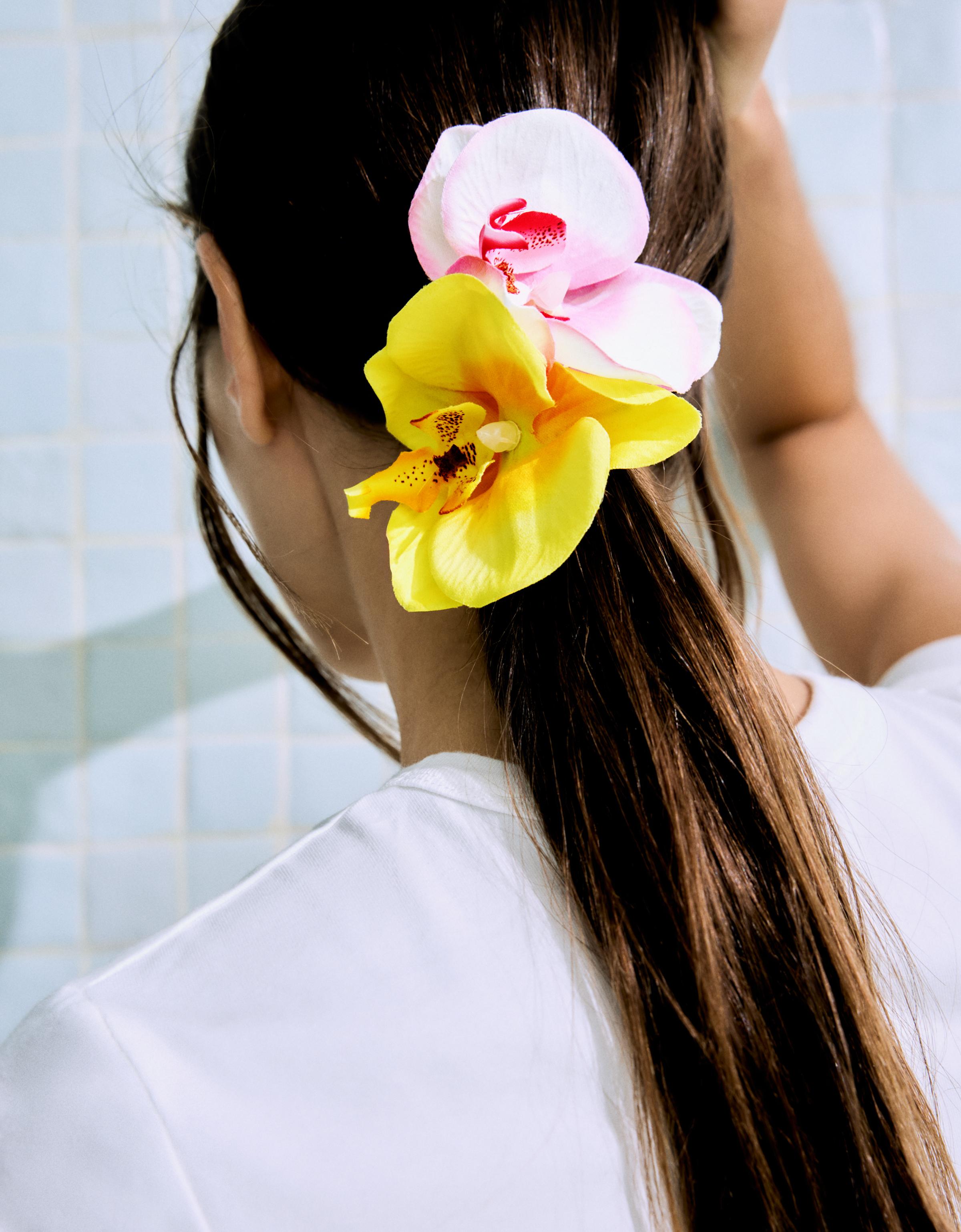 Pack Pinzas Flor Mujer Amarillo