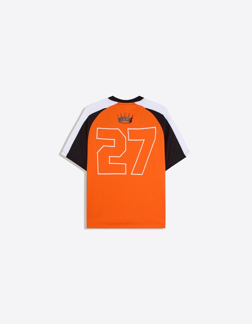 Oversized oranje T-shirt met met korte mouwen Koninsdag collectie-Oranje